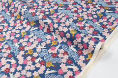 Japanese Fabric Sakura Bunny - D metallic gold - 50cm