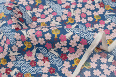 Japanese Fabric Sakura Bunny - D metallic gold - 50cm