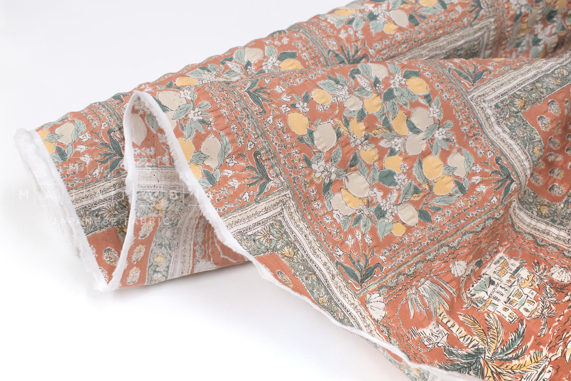 Japanese Fabric Cotton Ripple Coastal Summer - C - 50cm