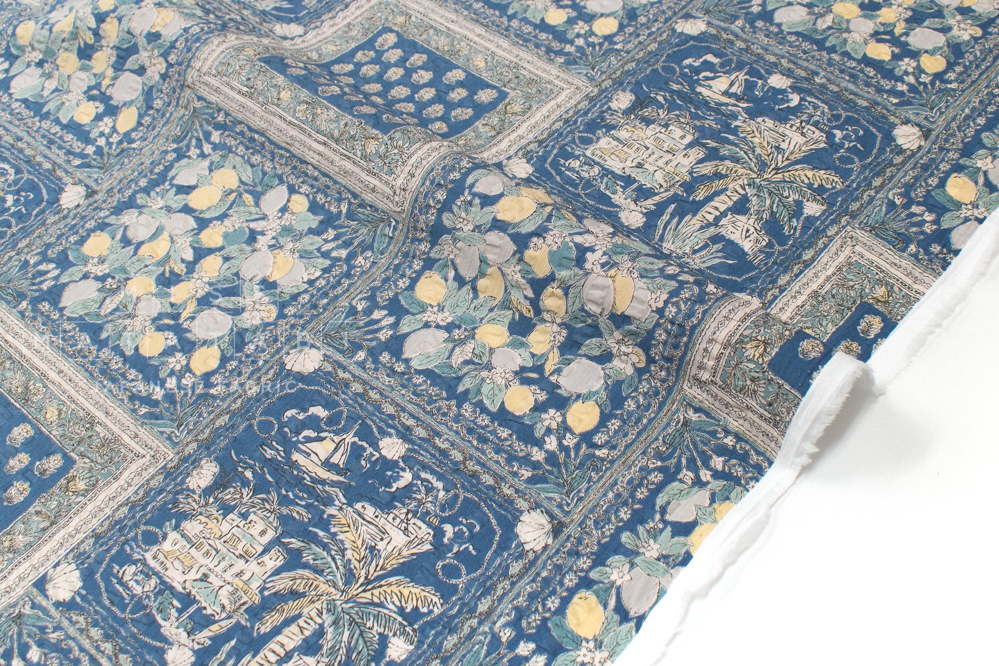 Japanese Fabric Cotton Ripple Coastal Summer - D - 50cm