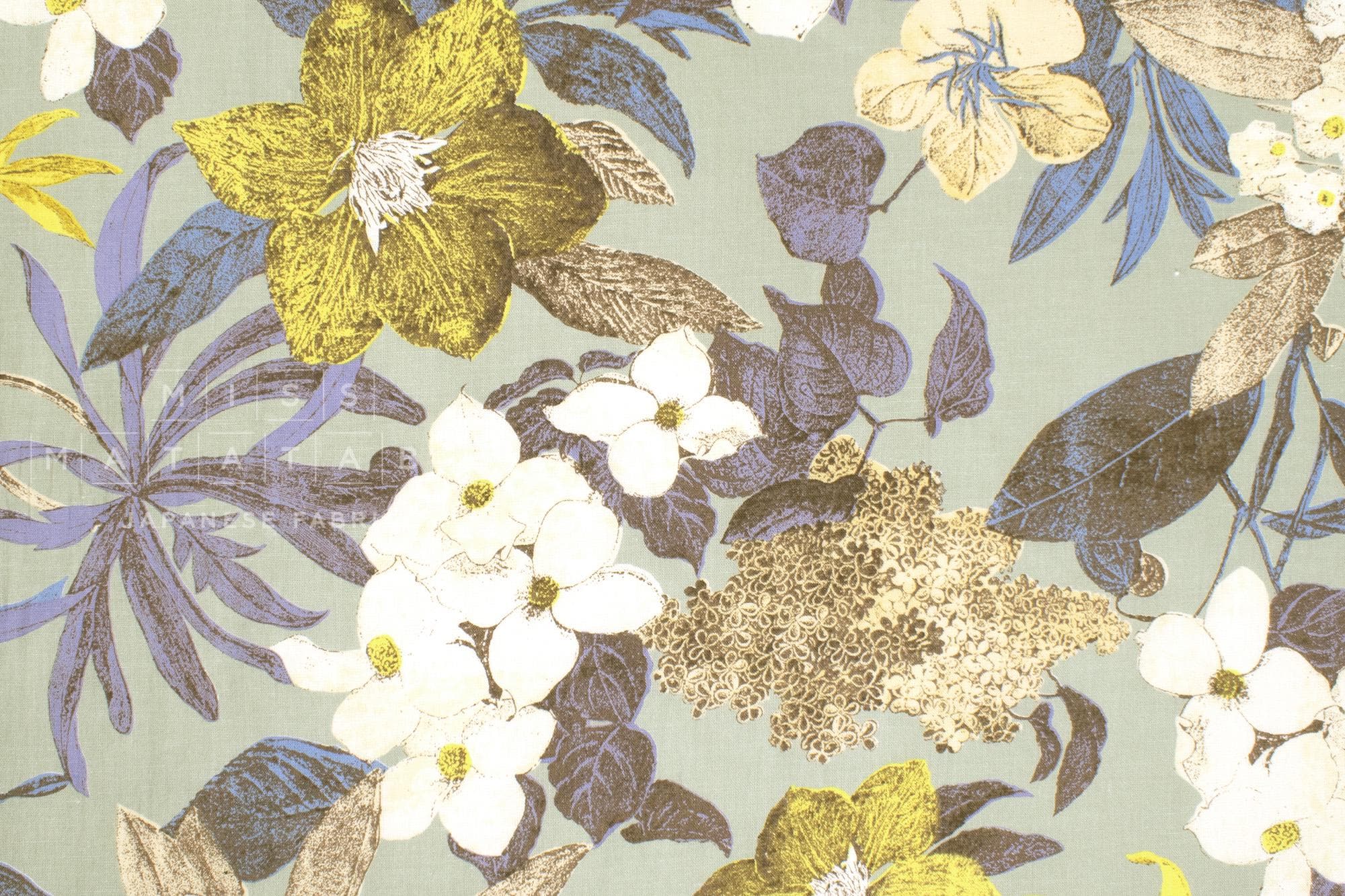 Japanese Fabric Camille Linen Blend - C - 50cm