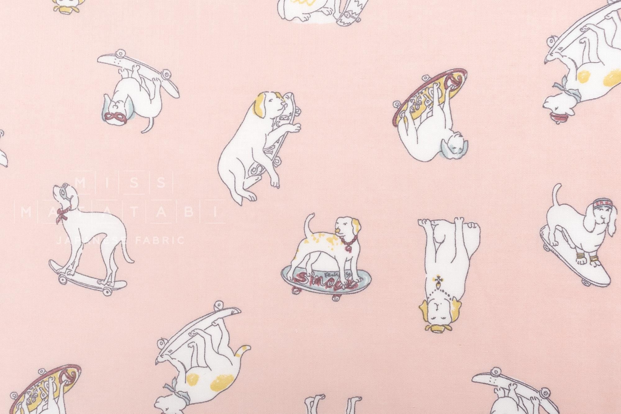 Japanese Fabric Skateboard Pups - pink - 50cm