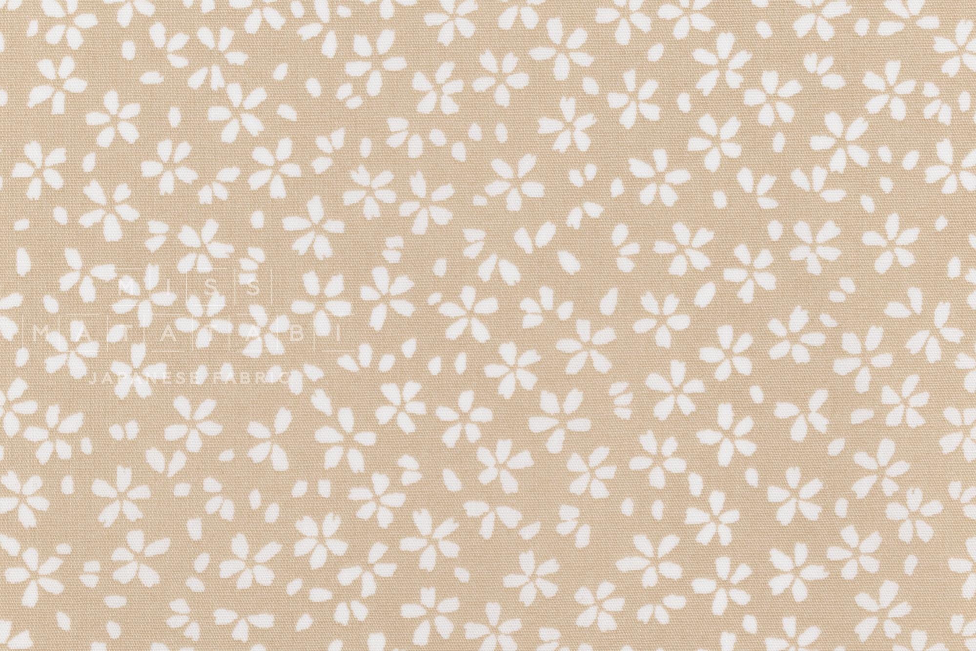 DEADSTOCK Japanese Fabric Little Sakura - beige - 50cm
