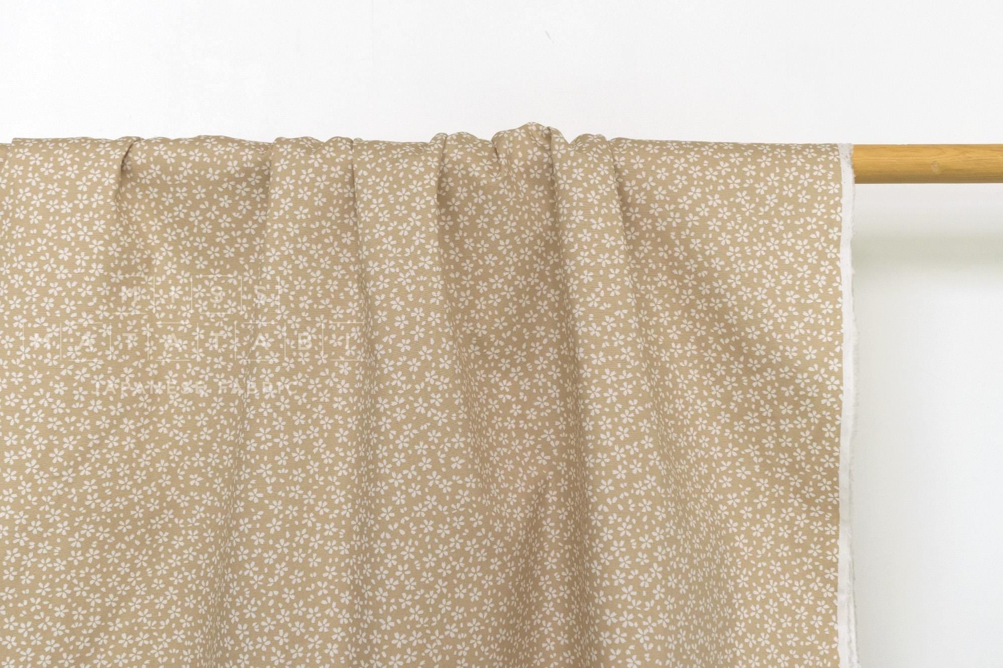 DEADSTOCK Japanese Fabric Little Sakura - beige - 50cm