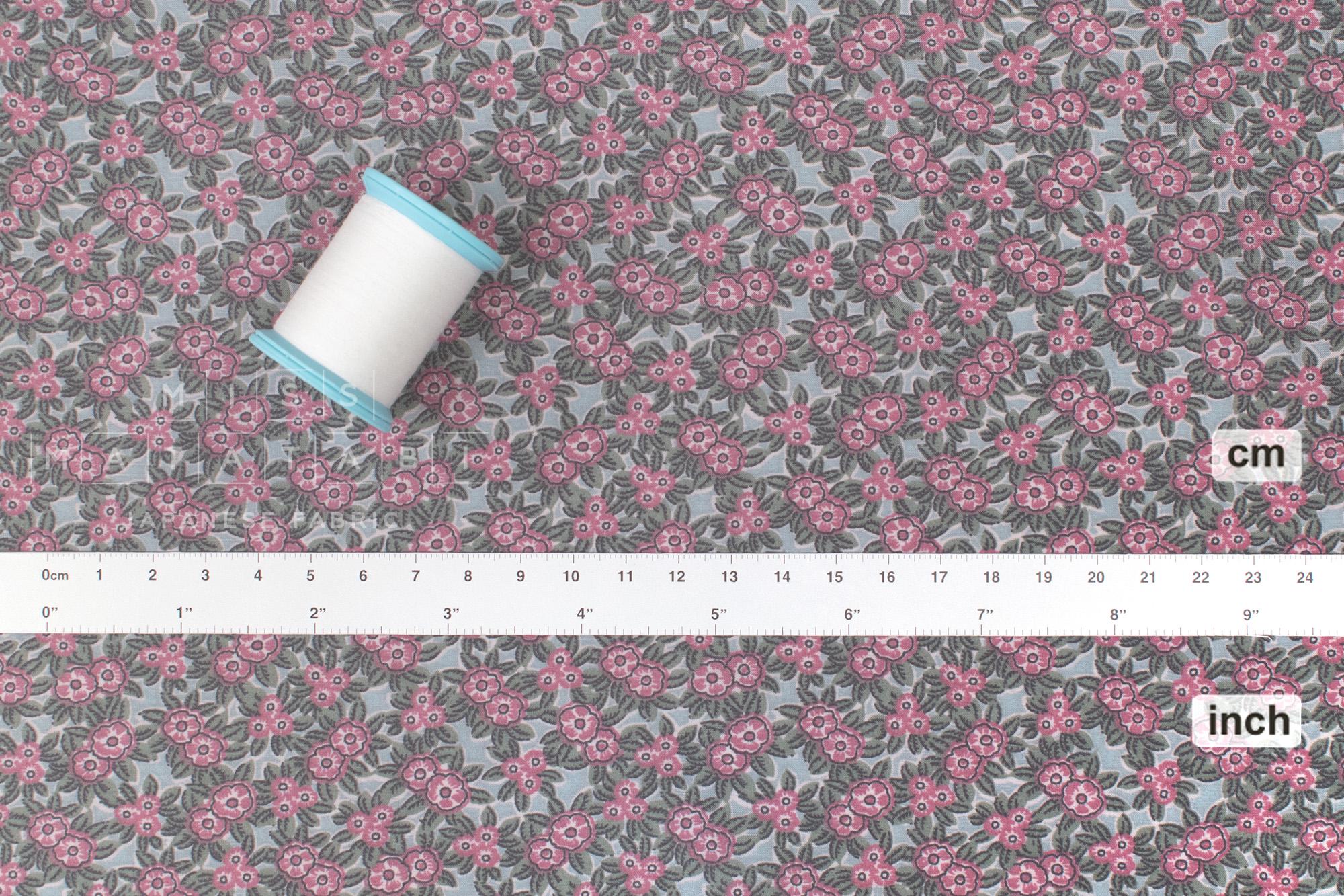 Japanese Fabric Cotton Silk Blend floral - pink - 50cm