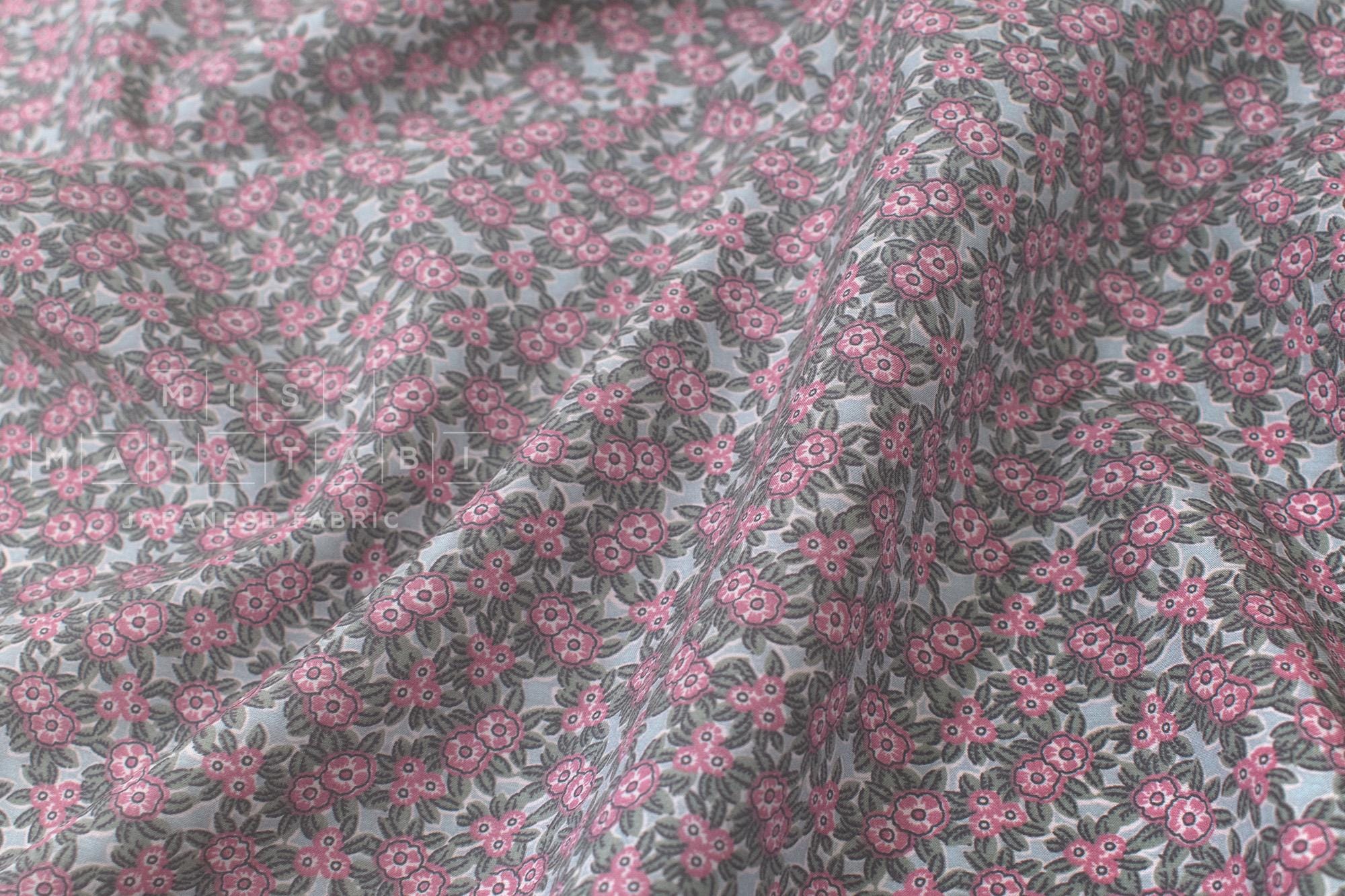 Japanese Fabric Cotton Silk Blend floral - pink - 50cm