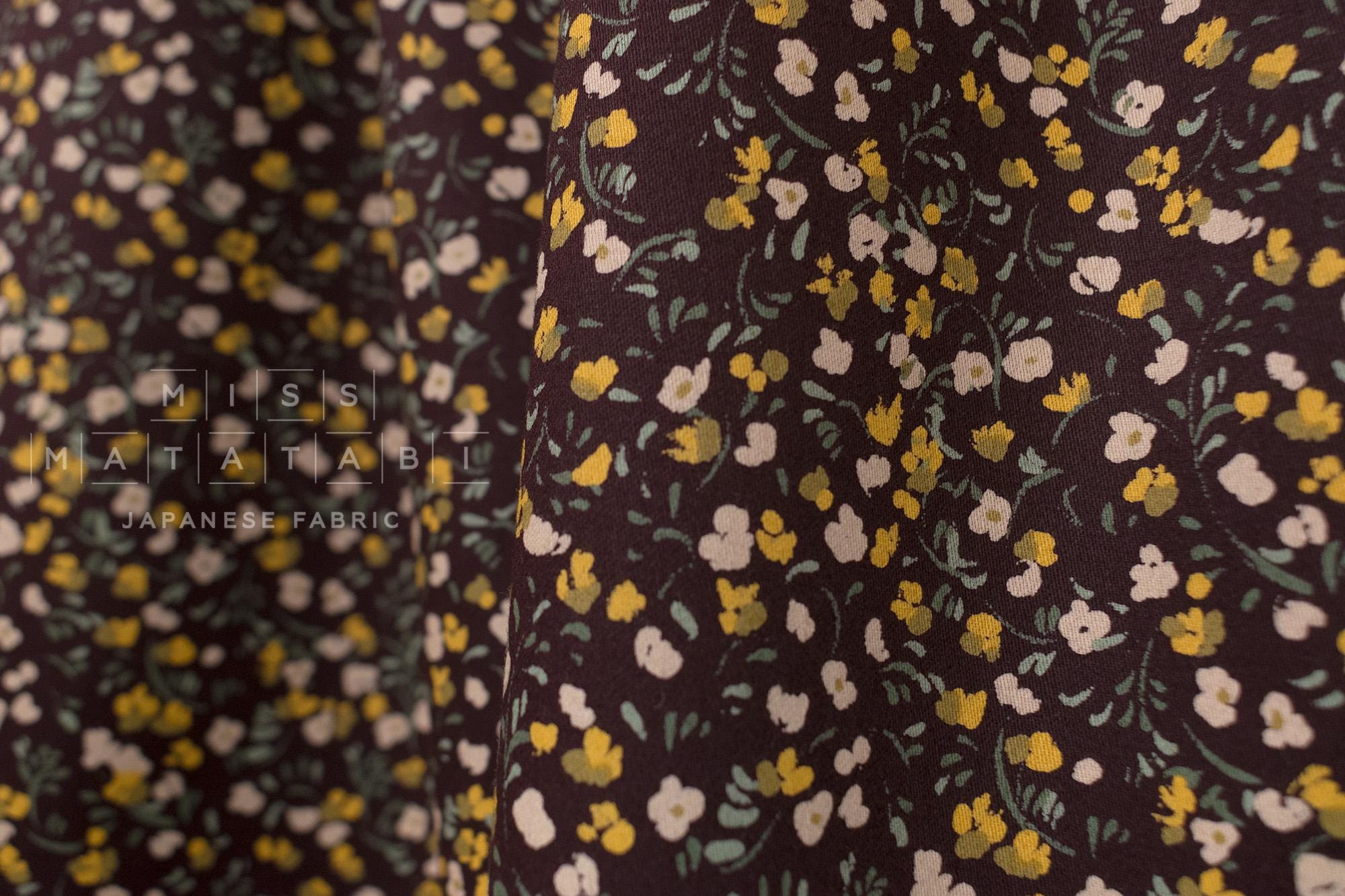 Japanese Fabric Eleanor - C burgundy - 50cm
