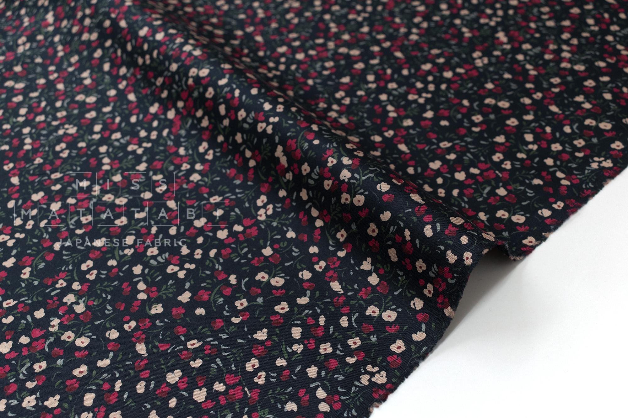 Japanese Fabric Eleanor - D navy - 50cm