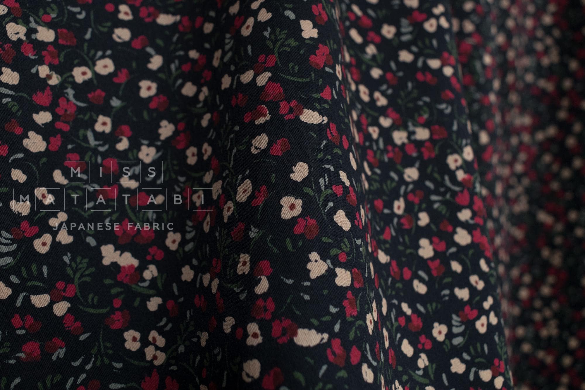Japanese Fabric Eleanor - D navy - 50cm