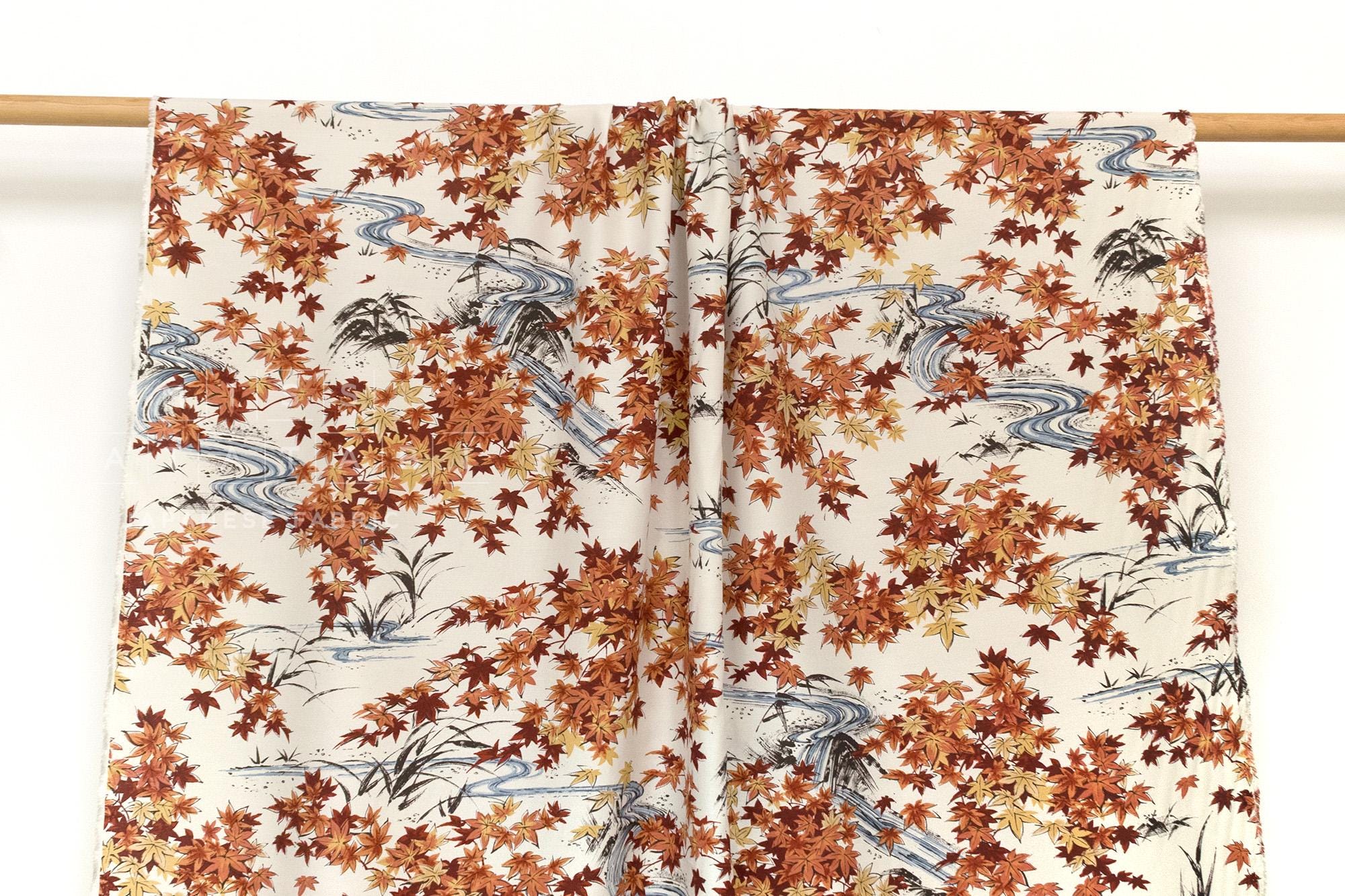 Japanese Fabric Momiji Rayon - cream - 50cm