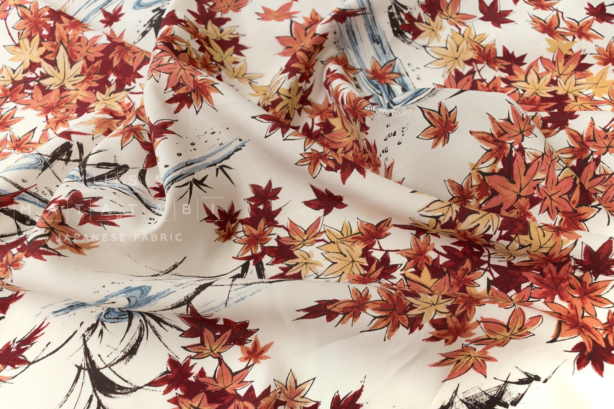 Japanese Fabric Momiji Rayon - cream - 50cm