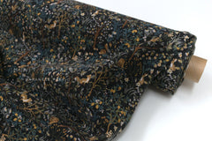 Japanese Fabric Corduroy Into the Woods - E black - 50cm