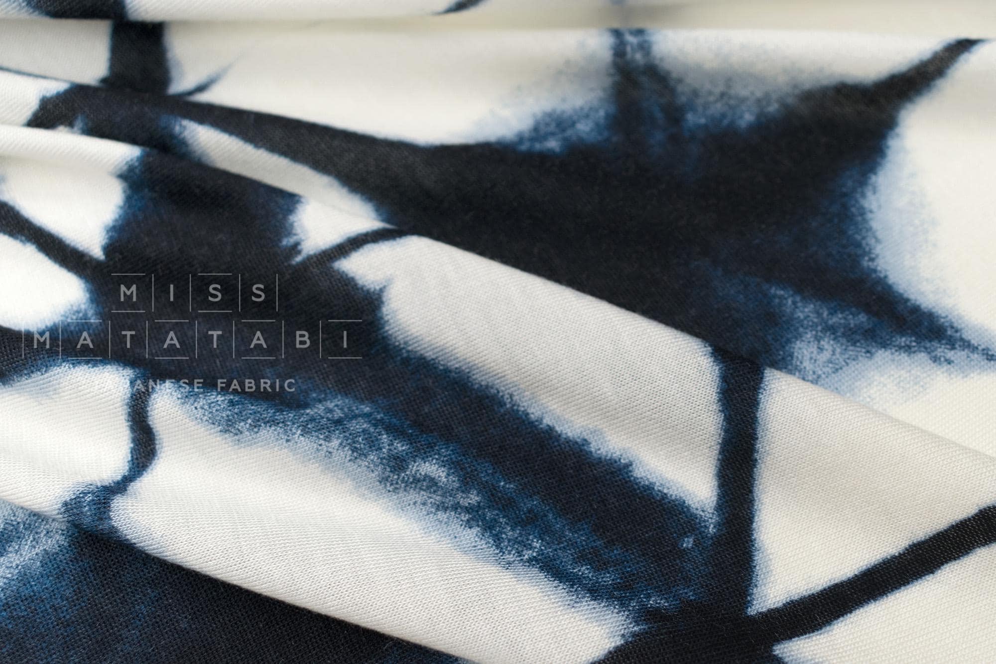 Japanese Fabric Shibori Rayon Silk Knit - B - 50cm