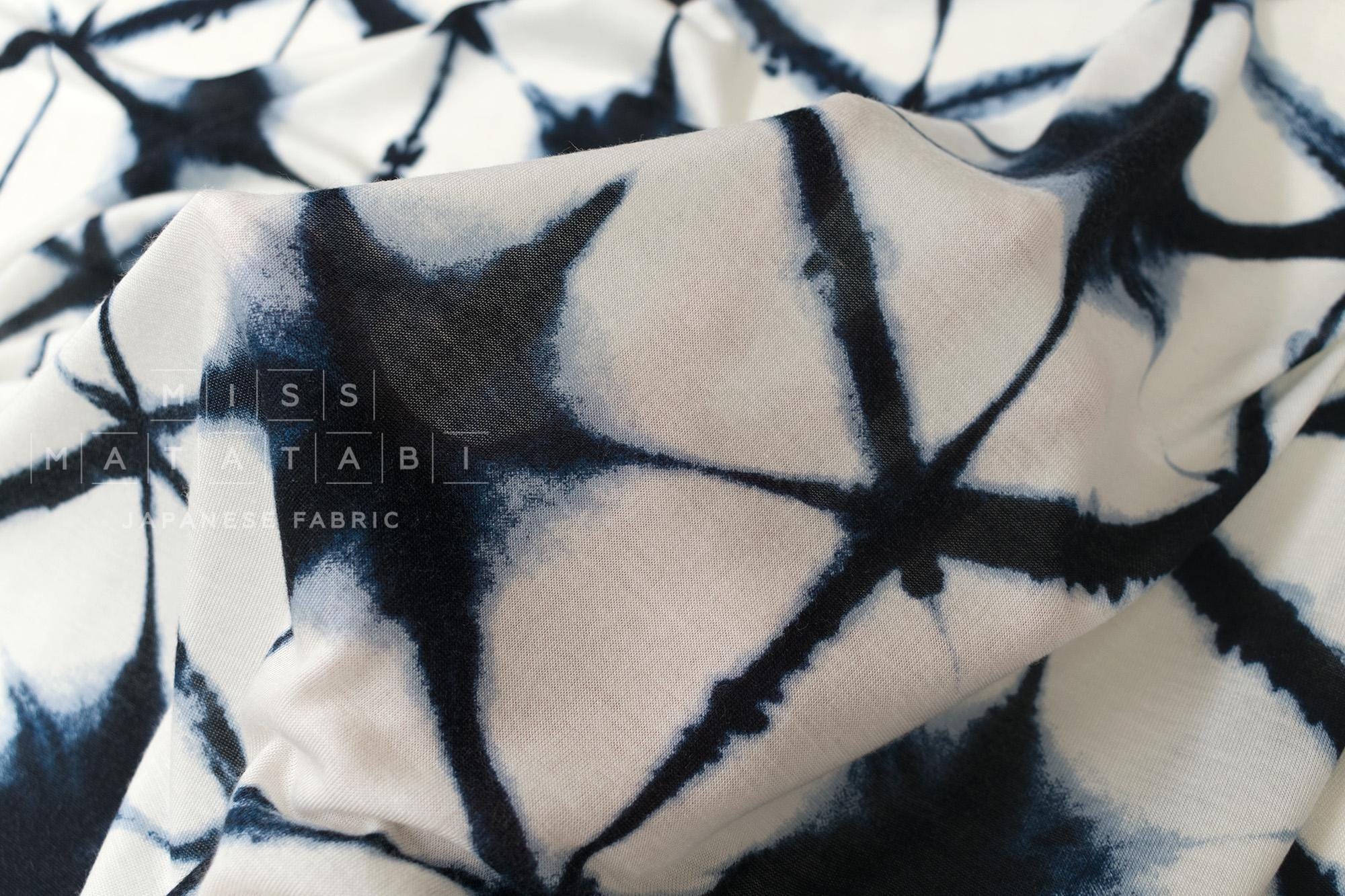 Japanese Fabric Shibori Rayon Silk Knit - B - 50cm