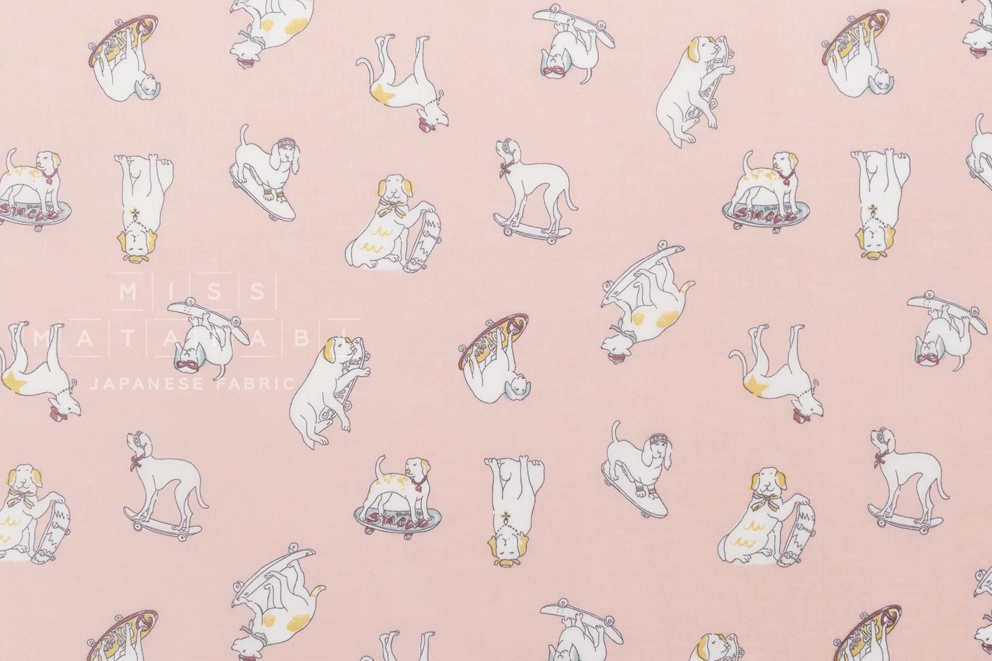 Japanese Fabric Skateboard Pups - pink - 50cm