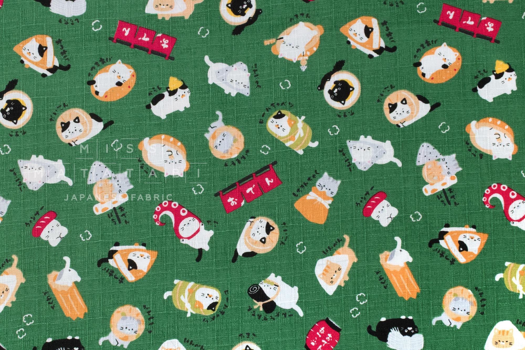 Japanese Fabric Oden Cats - D - 50cm