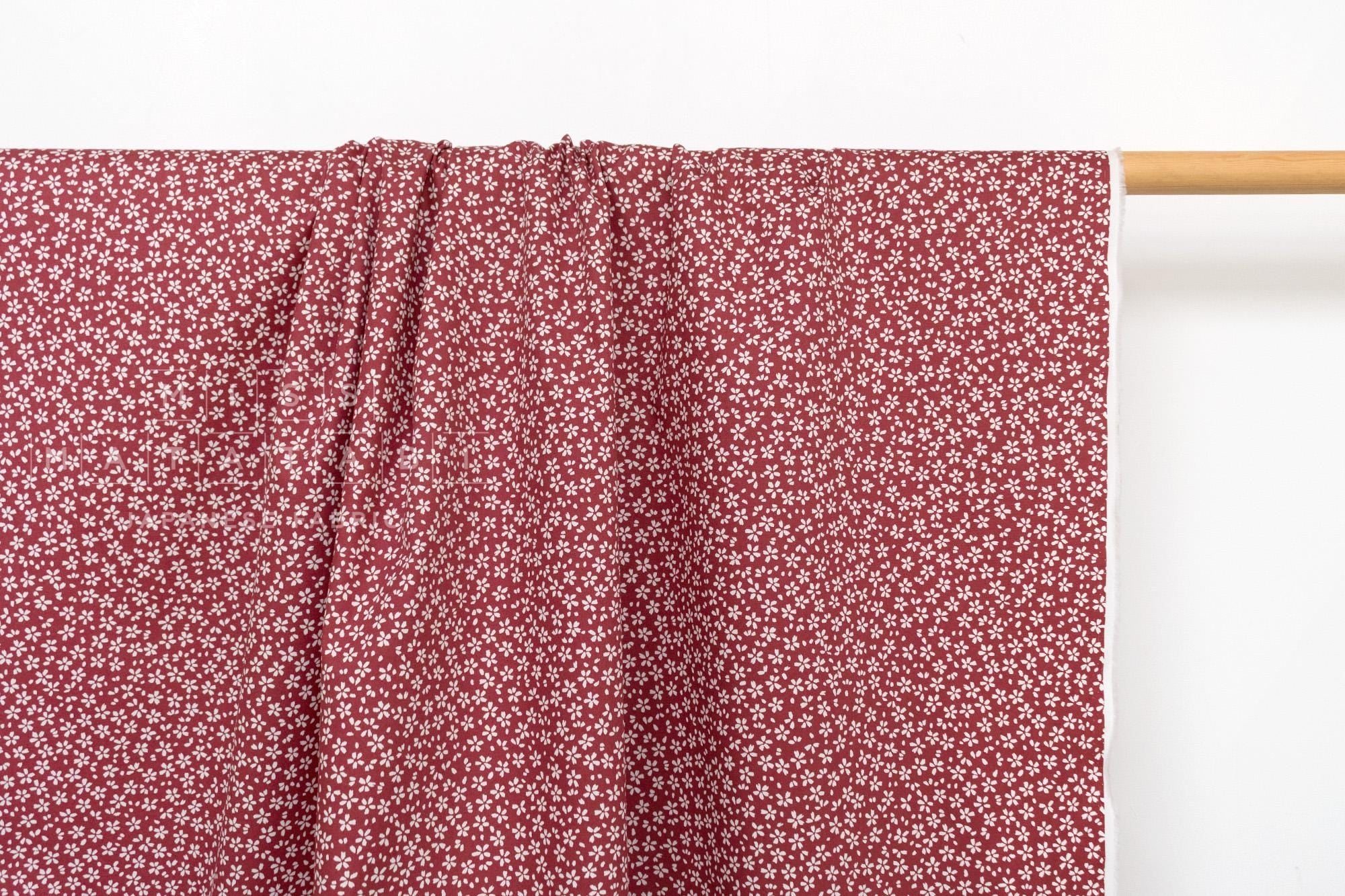 DEADSTOCK Japanese Fabric Little Sakura - red - 50cm