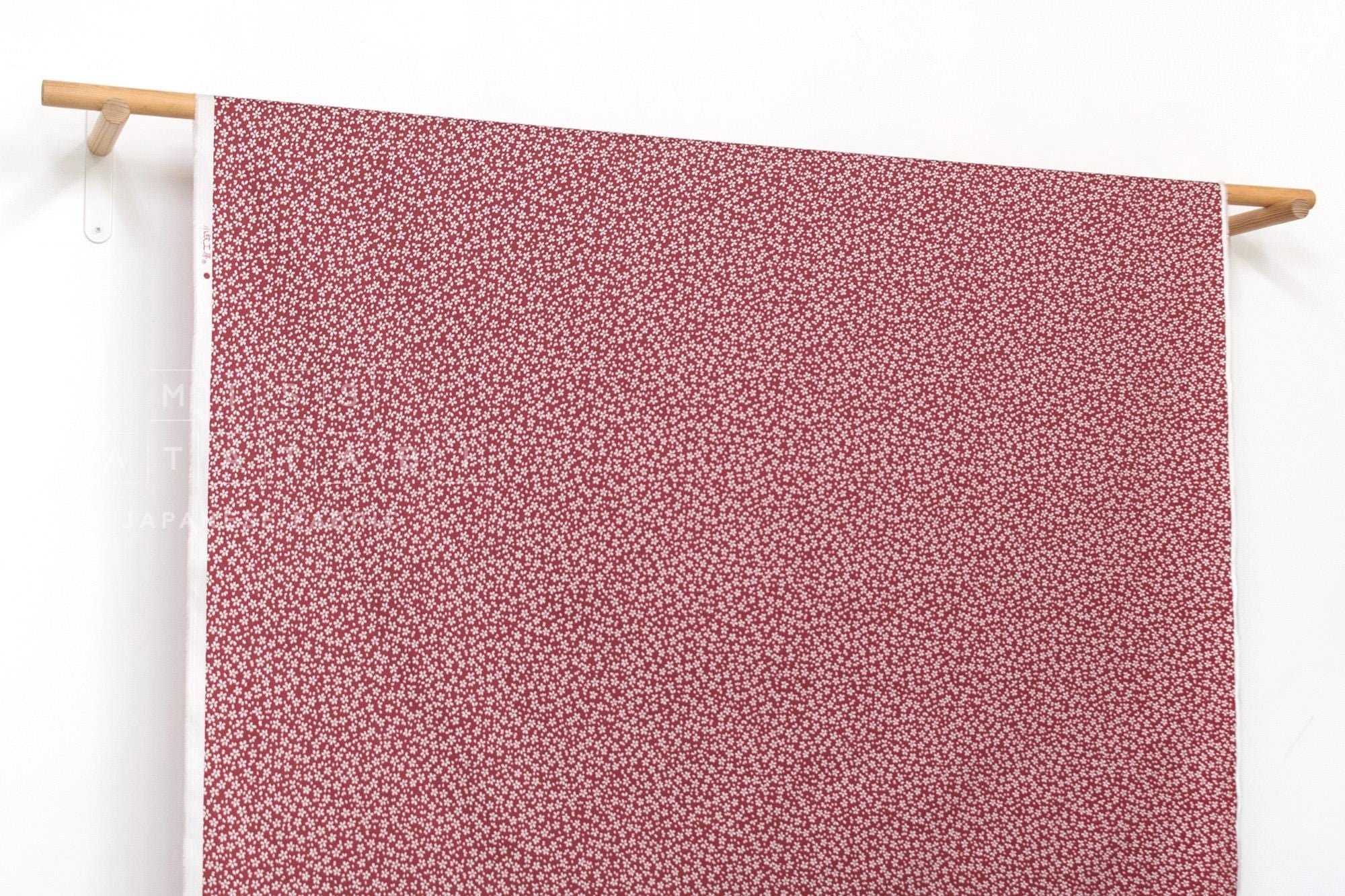 DEADSTOCK Japanese Fabric Little Sakura - red - 50cm
