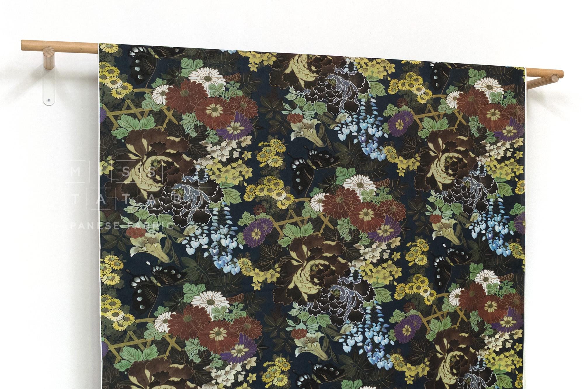 Japanese Fabric The Beauty of Japan Rayon - navy blue - 50cm