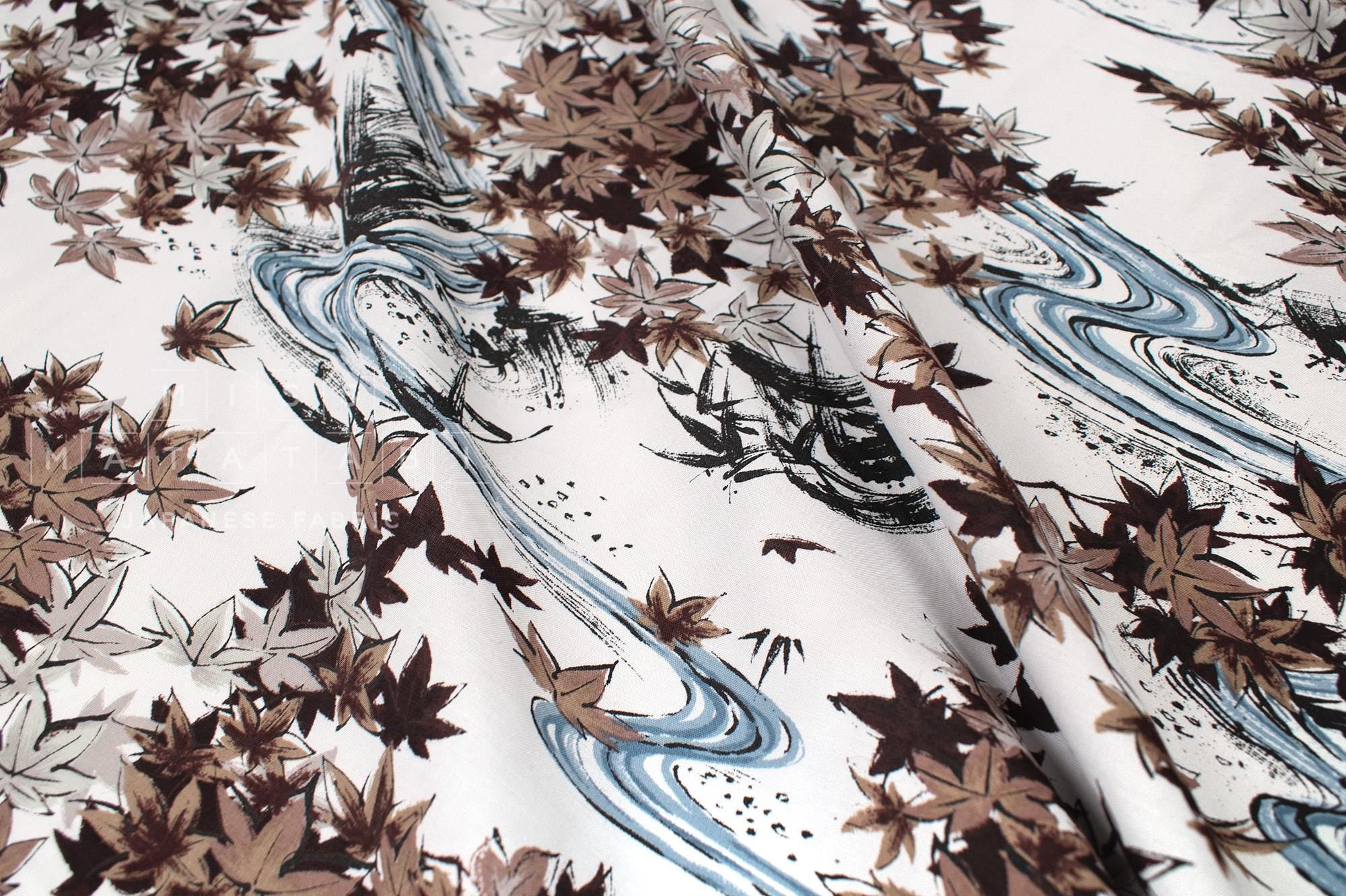 Japanese Fabric Momiji Rayon - mauve grey - 50cm