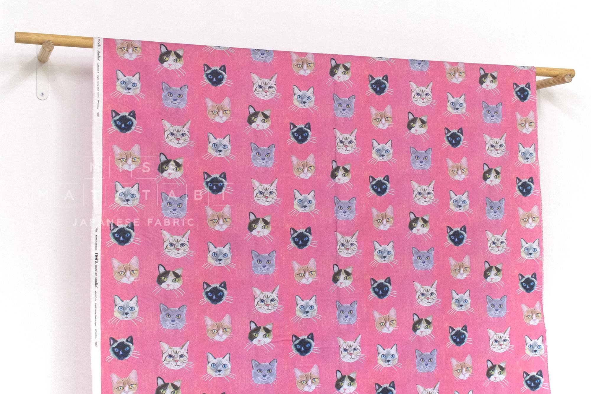Japanese Fabric Colin Cat - A - 50cm