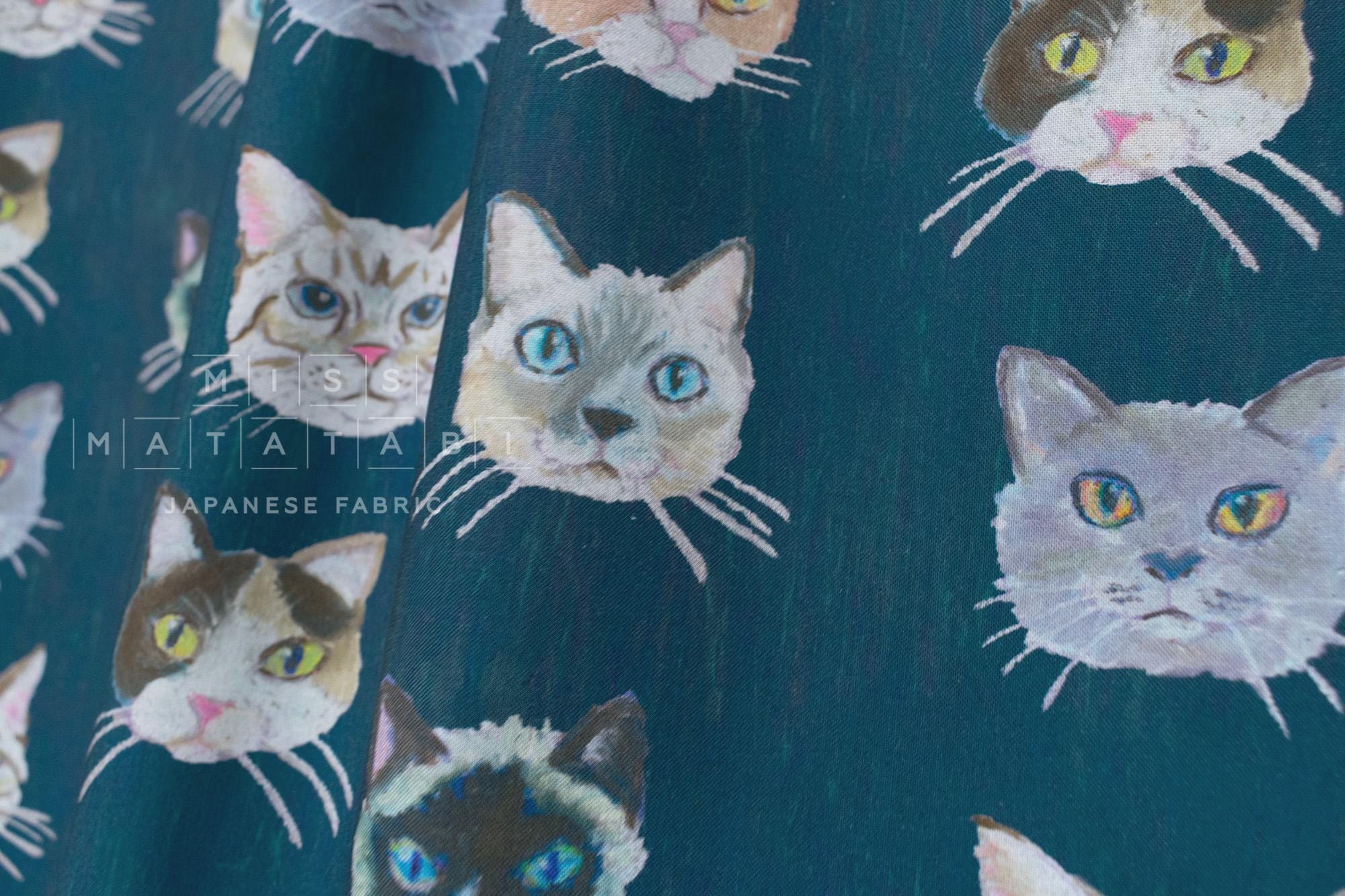 Japanese Fabric Colin Cat - C - 50cm
