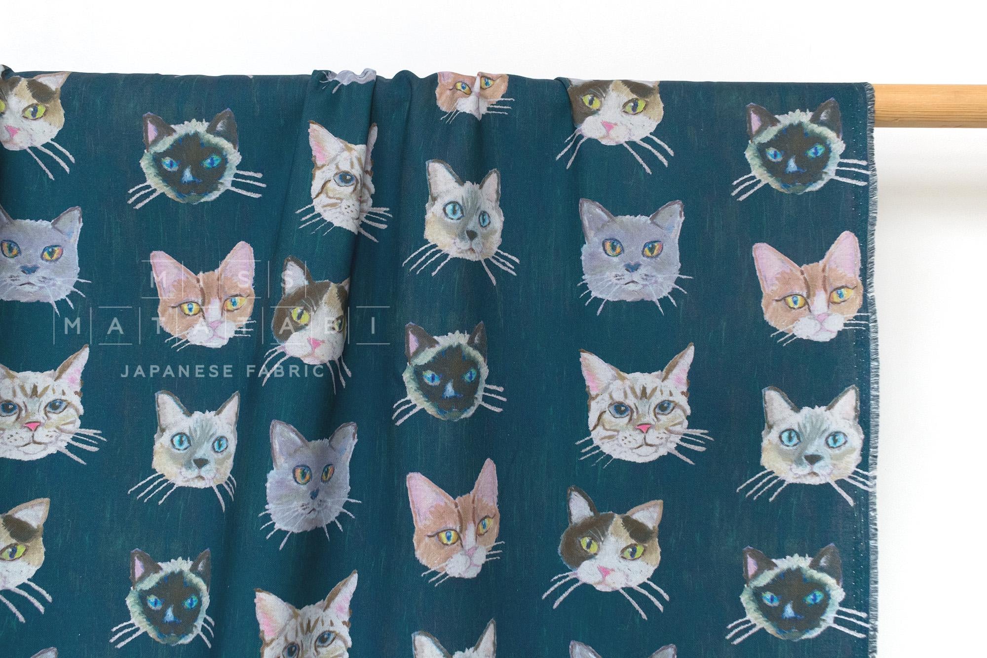 Japanese Fabric Colin Cat - C - 50cm