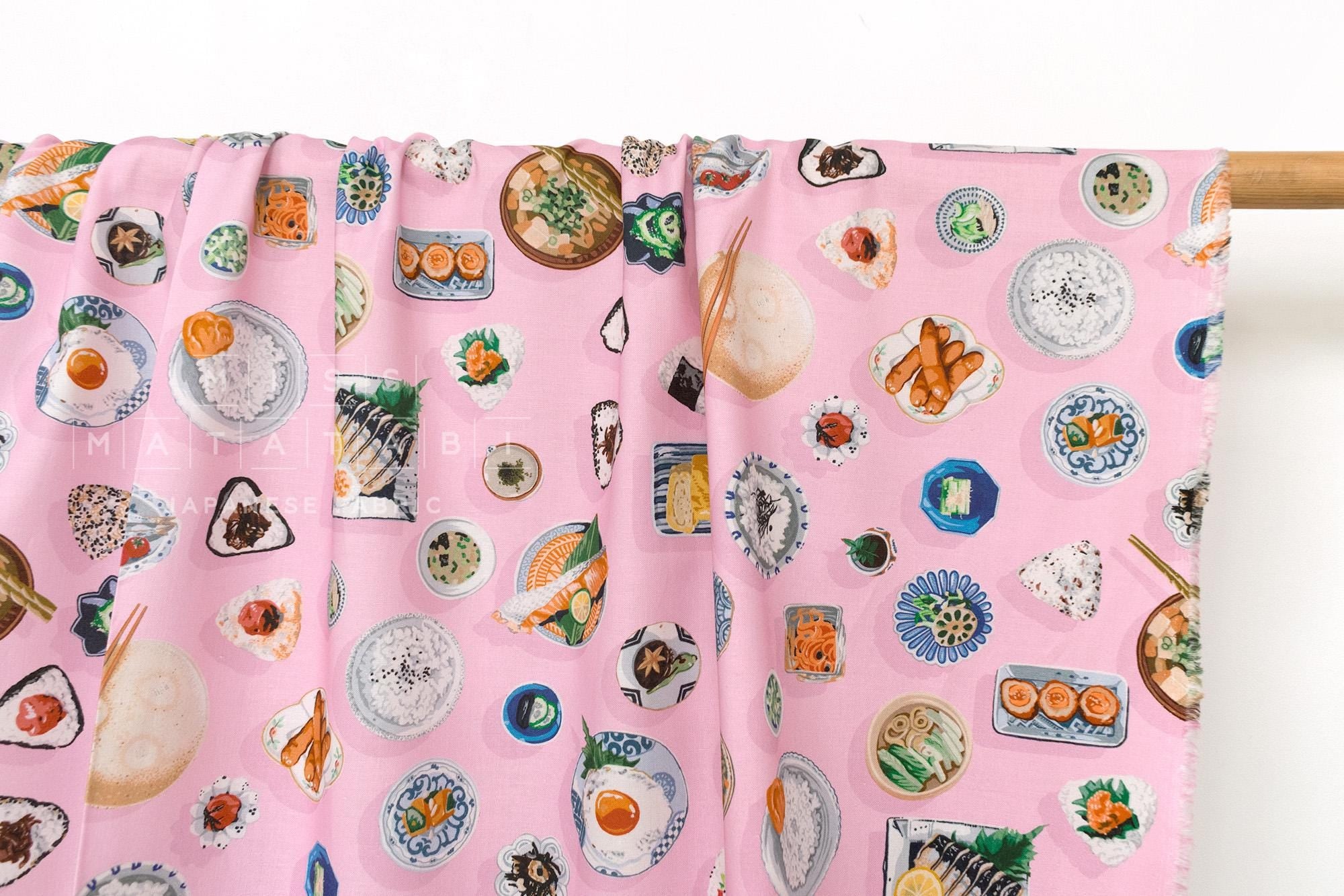 Japanese Fabric Japanese Food - B - 50cm
