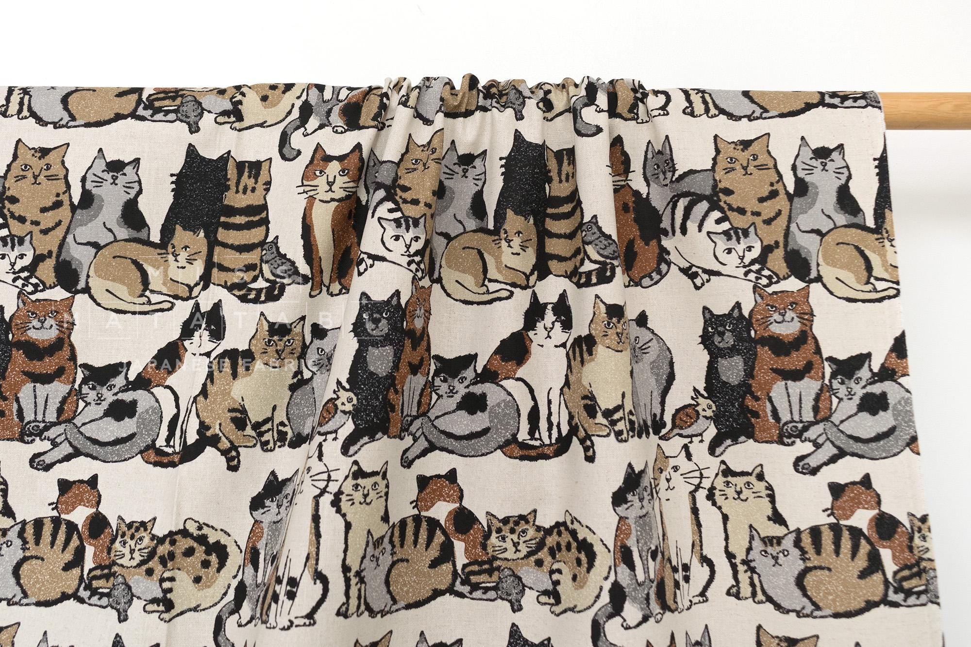 Japanese Fabric Cat Lineup - A - 50cm