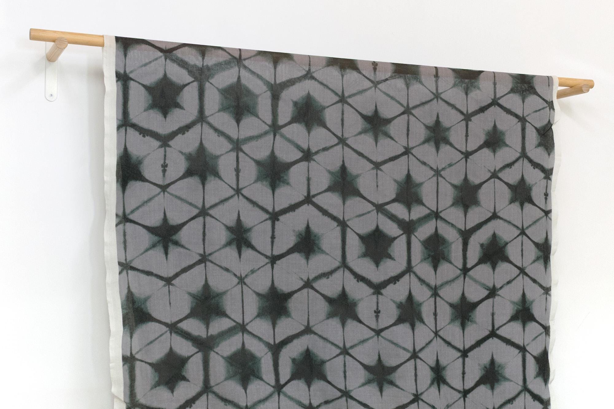 Japanese Fabric Wool Gauze Shibori Murazome - B - 50cm