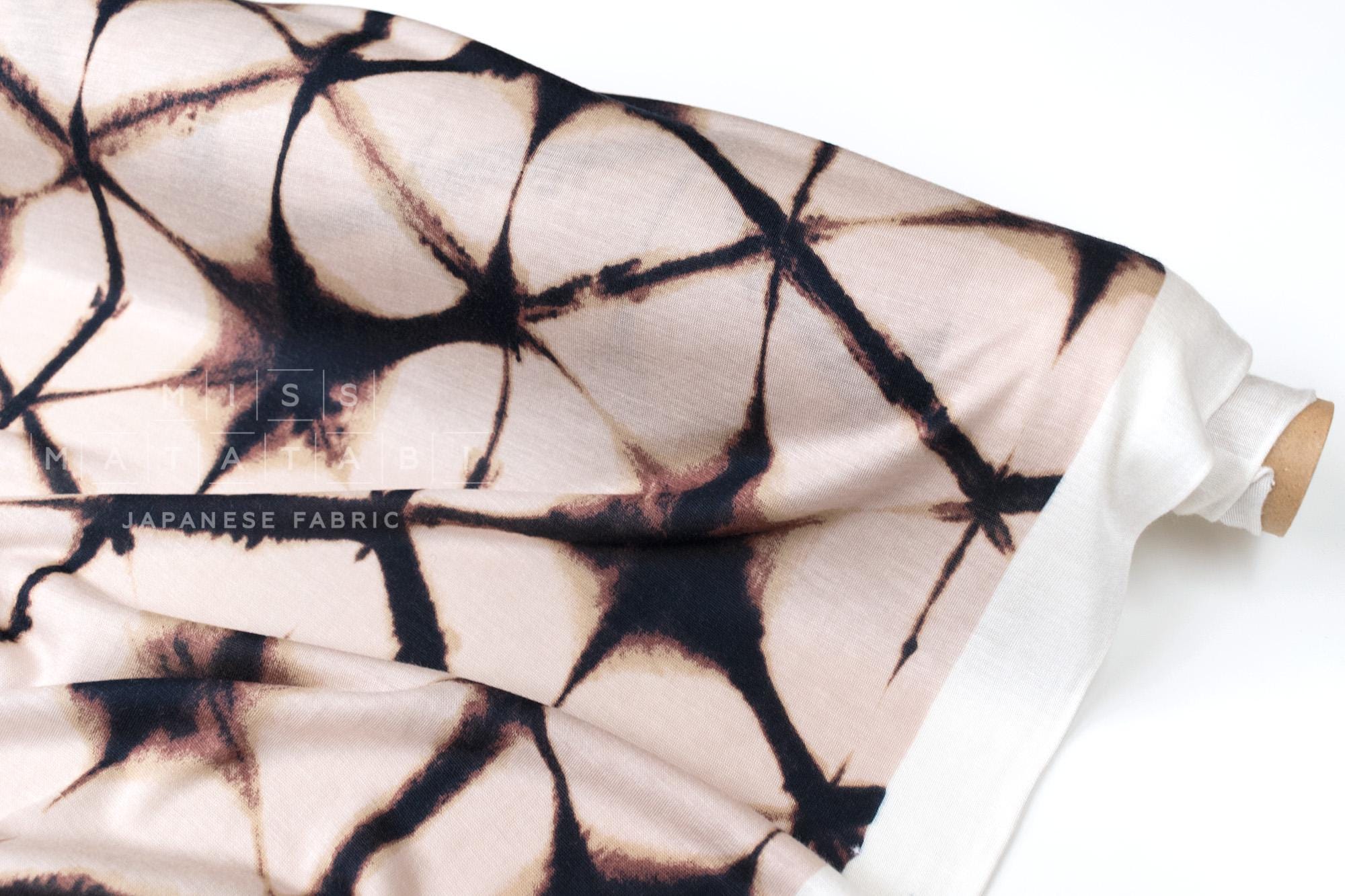 Japanese Fabric Shibori Rayon Silk Knit - D - 50cm