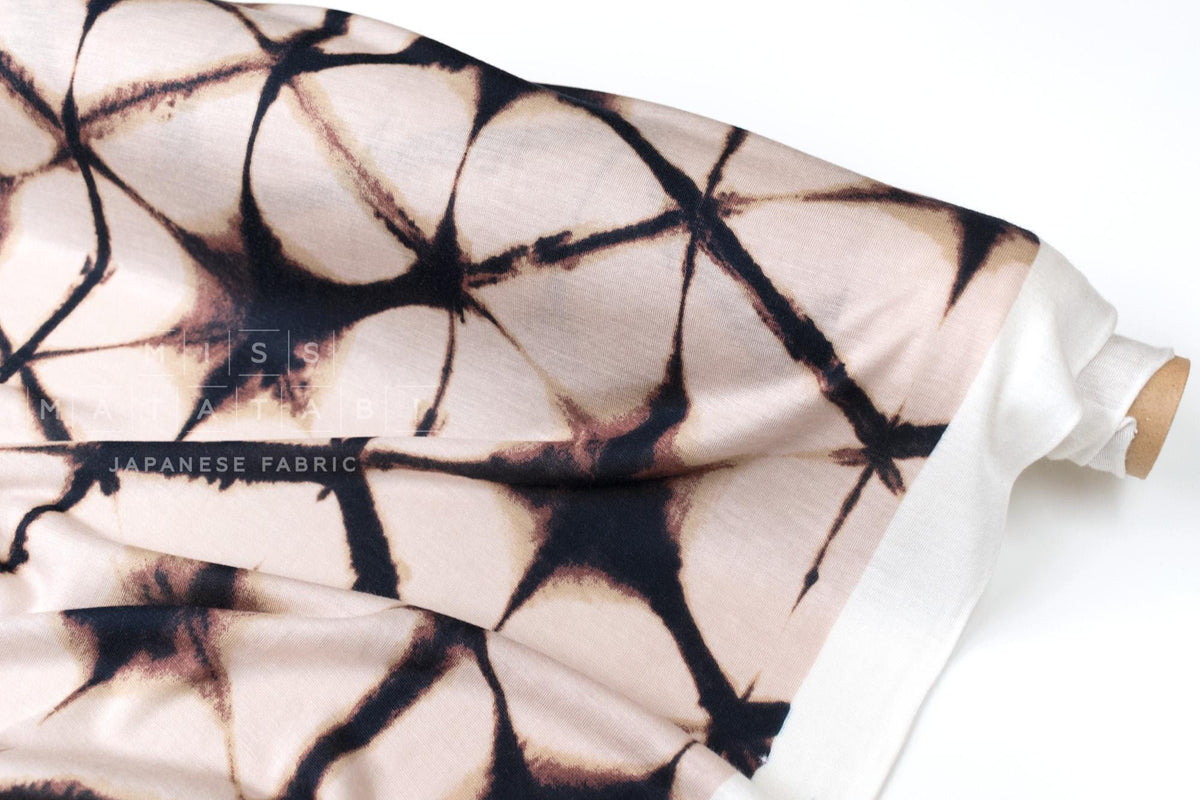 Japanese Fabric Shibori Rayon Silk Knit - D - 50cm
