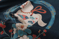 Shokunin Collection Hand-printed Japanese Fabric Panel Year of the Horse - 50cm