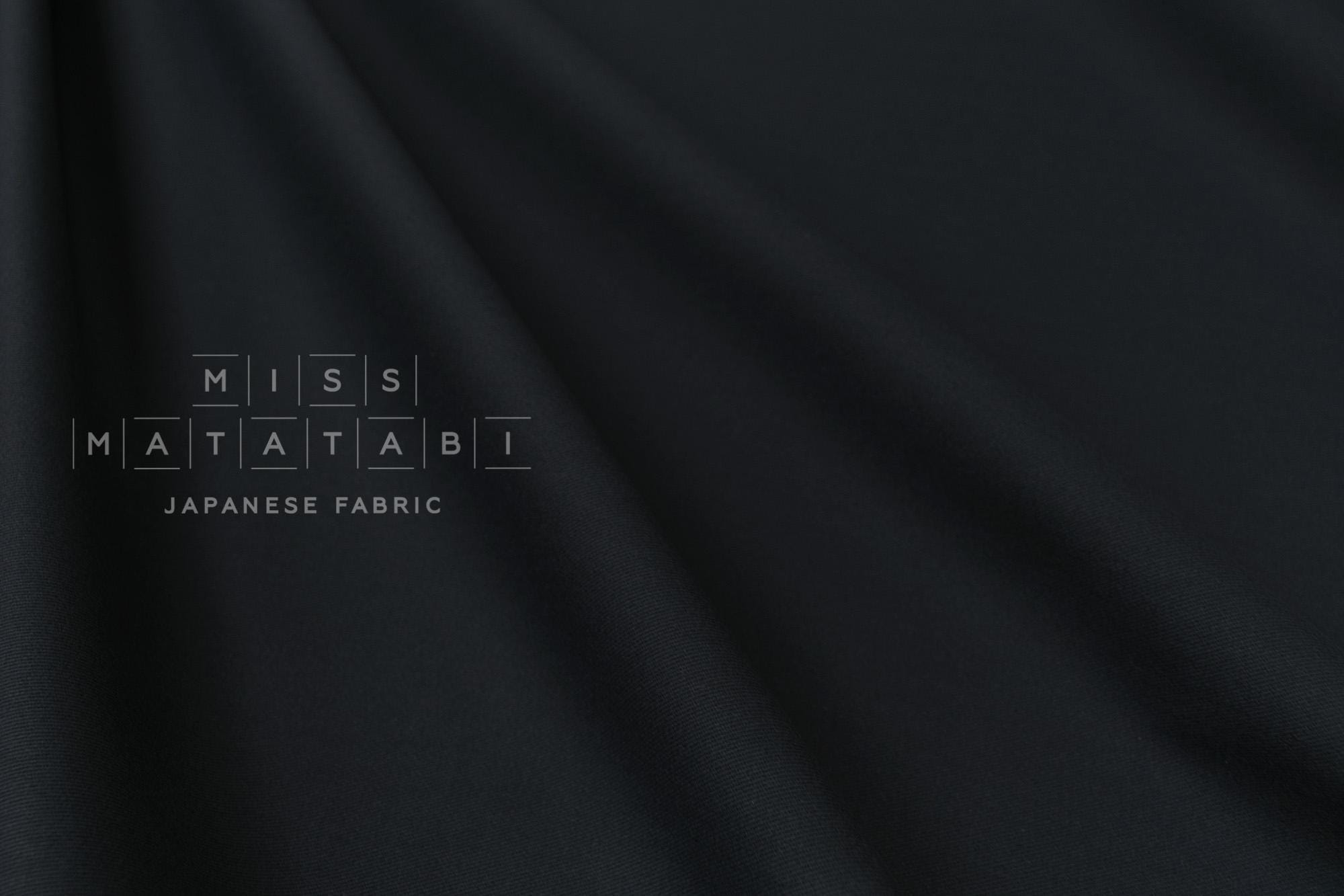 DEADSTOCK Japanese Fabric Rayon Blend Twill - dark navy blue - 50cm