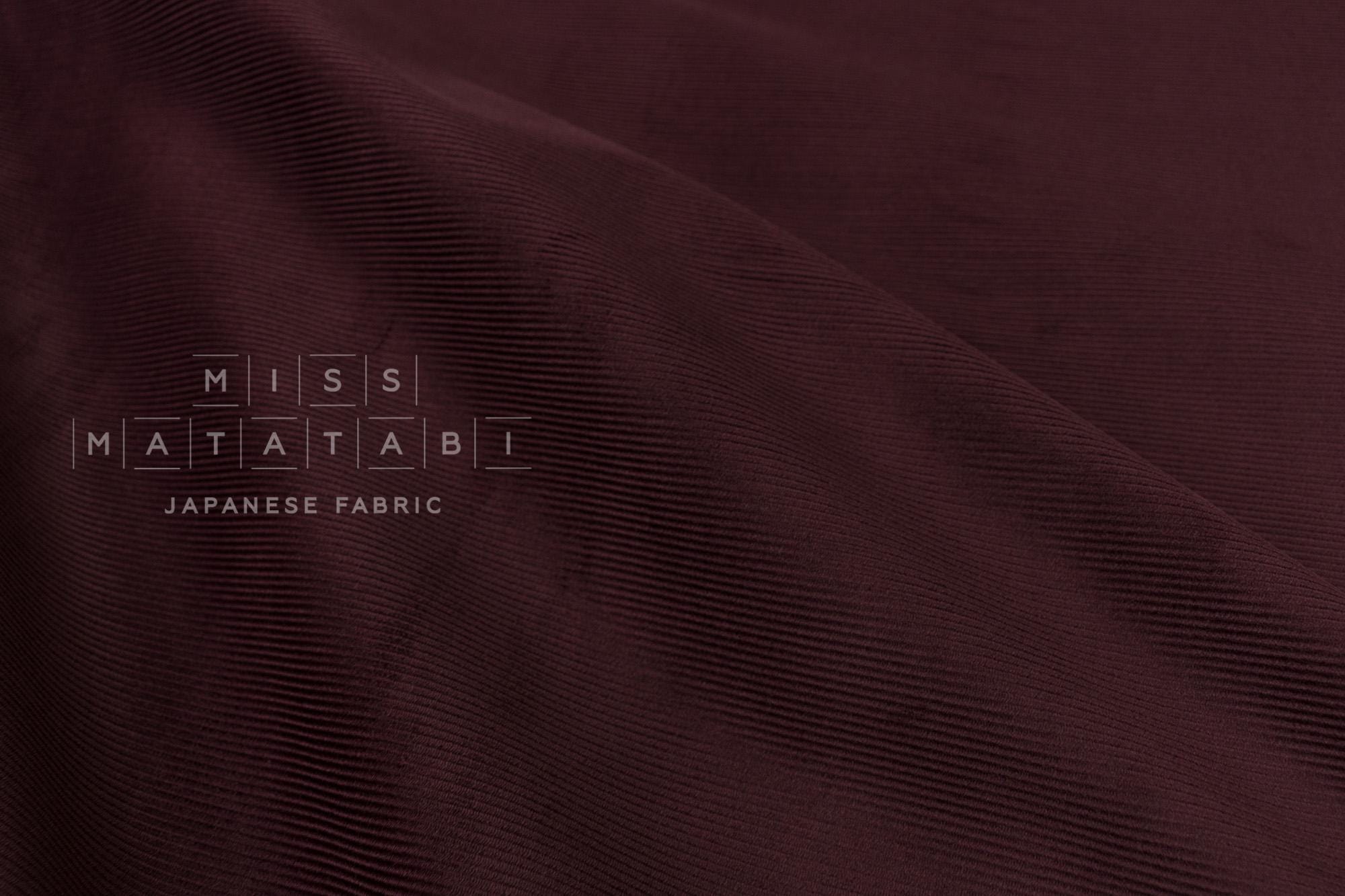 DEADSTOCK Japanese Fabric Corduroy - wine - 50cm