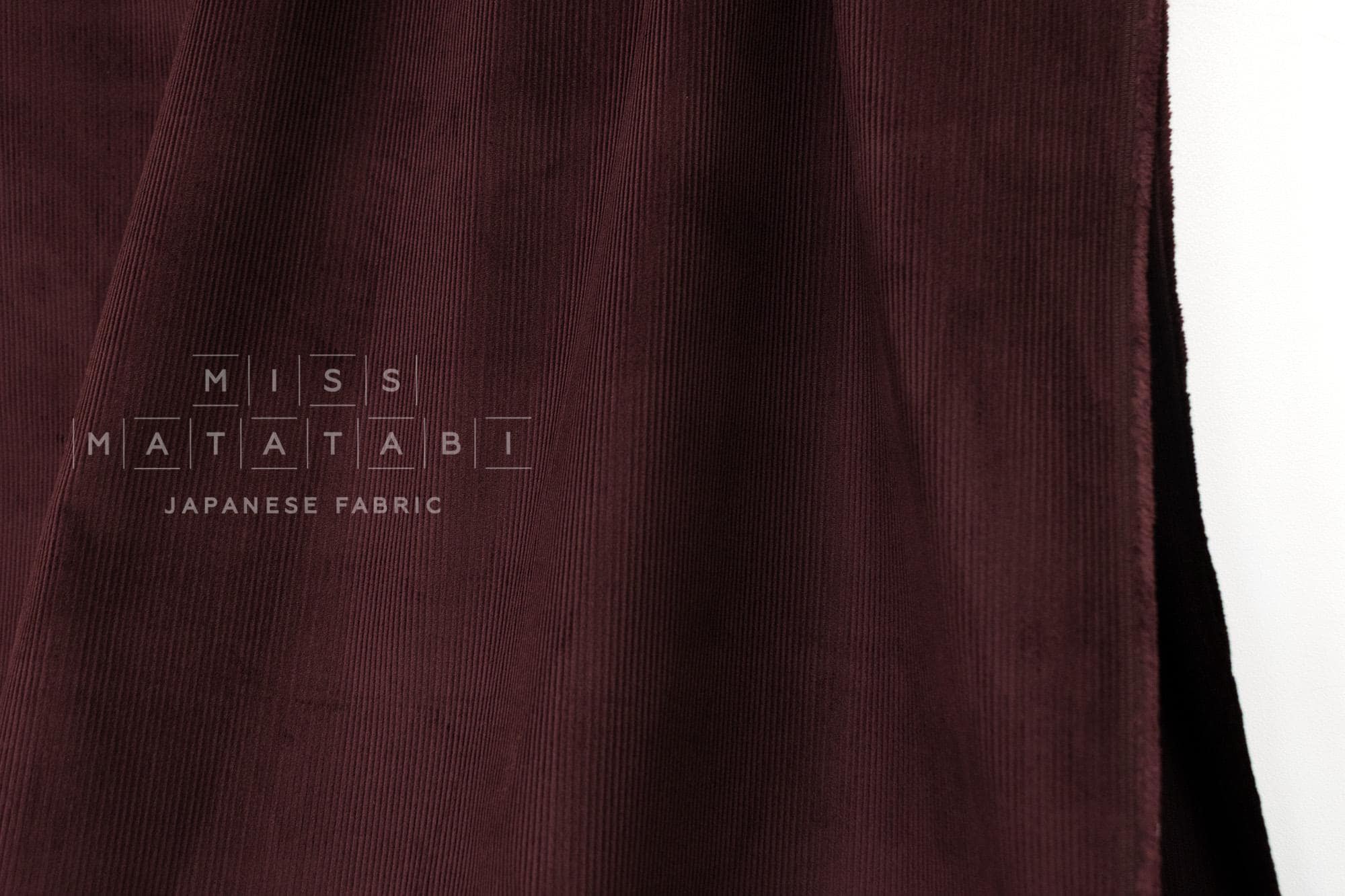 DEADSTOCK Japanese Fabric Corduroy - wine - 50cm