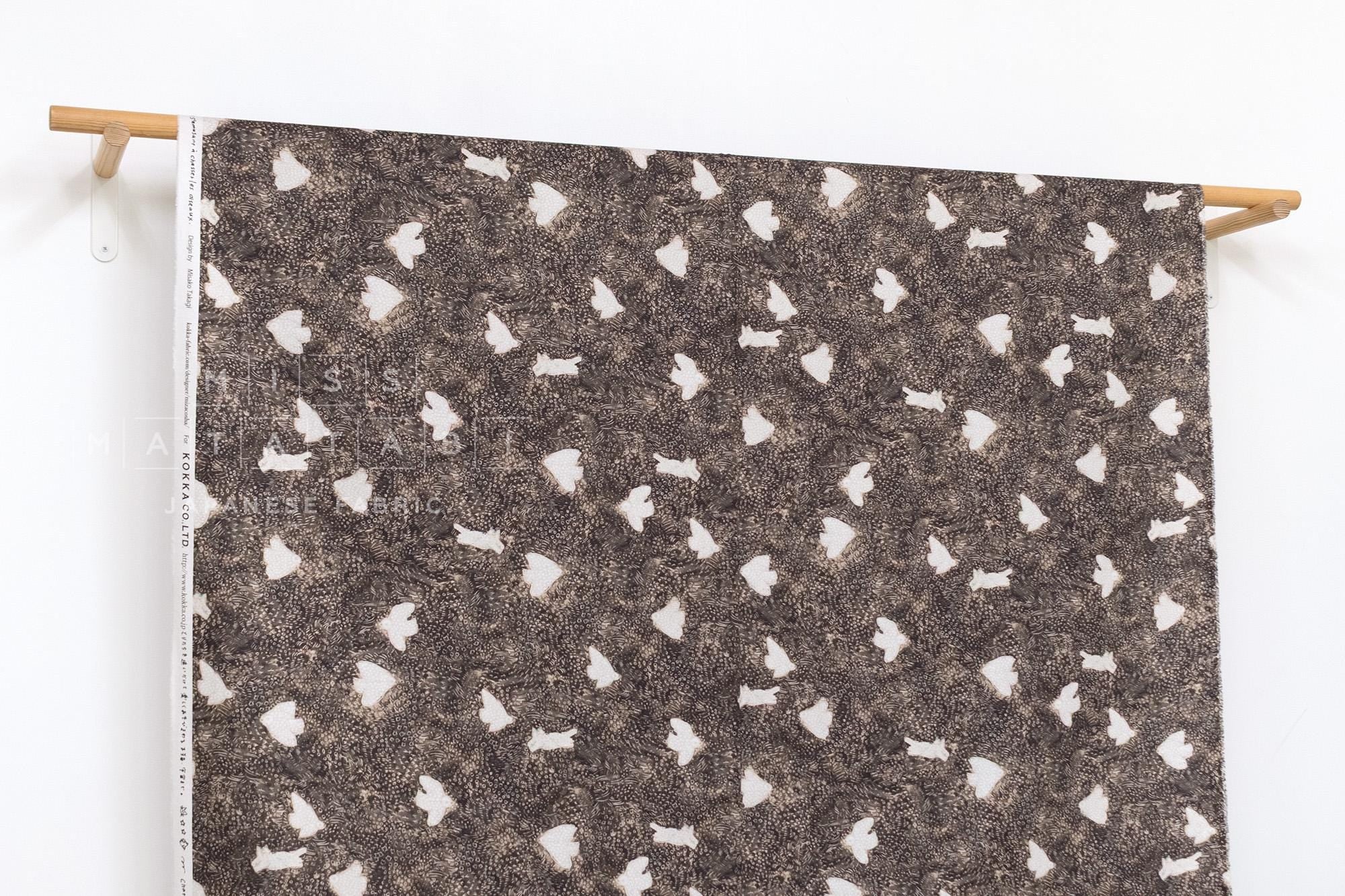 Japanese Fabric Mizacosha noir et blanc - 50cm