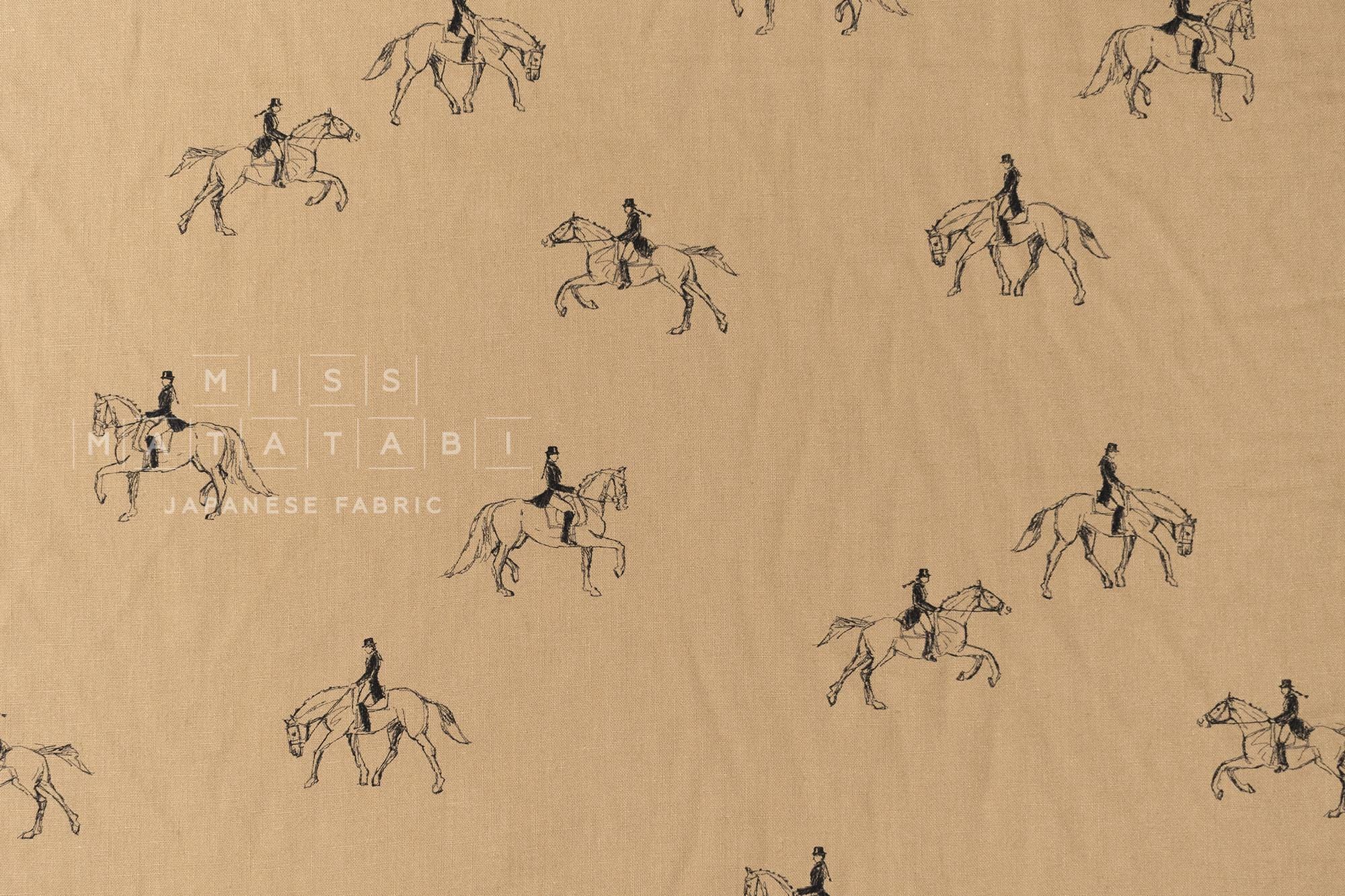 DEADSTOCK Japanese Fabric Dressage Linen Blend - C - 50cm