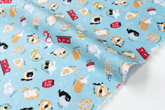 Japanese Fabric Oden Cats - C - 50cm