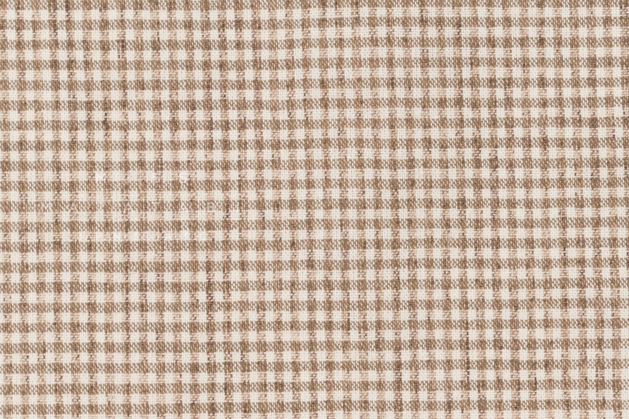 DEADSTOCK Japanese Fabric Yarn Dyed Tiny Gingham - mocha - 50cm