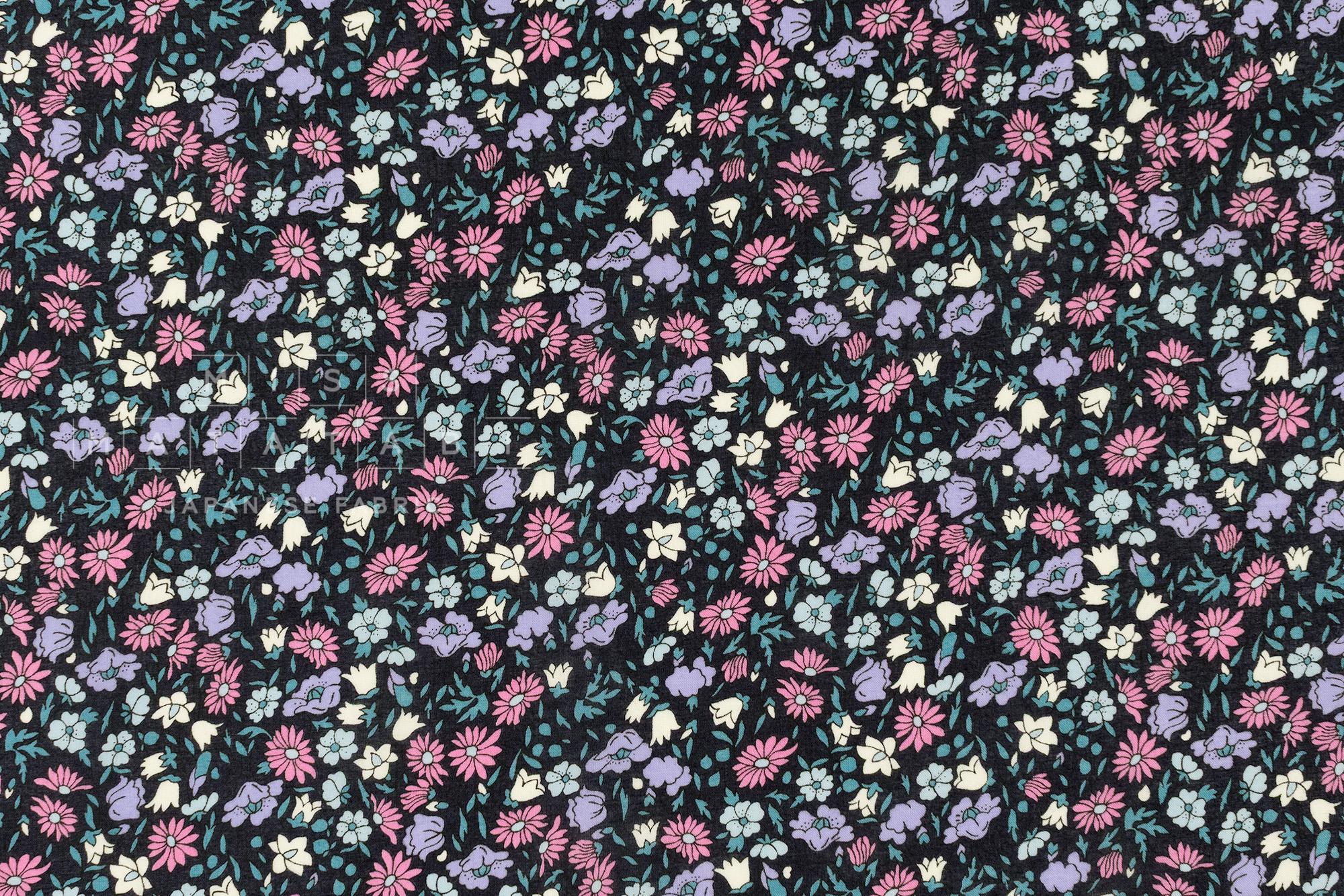 DEADSTOCK Japanese Fabric Faith - D black - 50cm