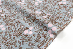 Japanese Fabric Corduroy Zasso Hana - D - 50cm