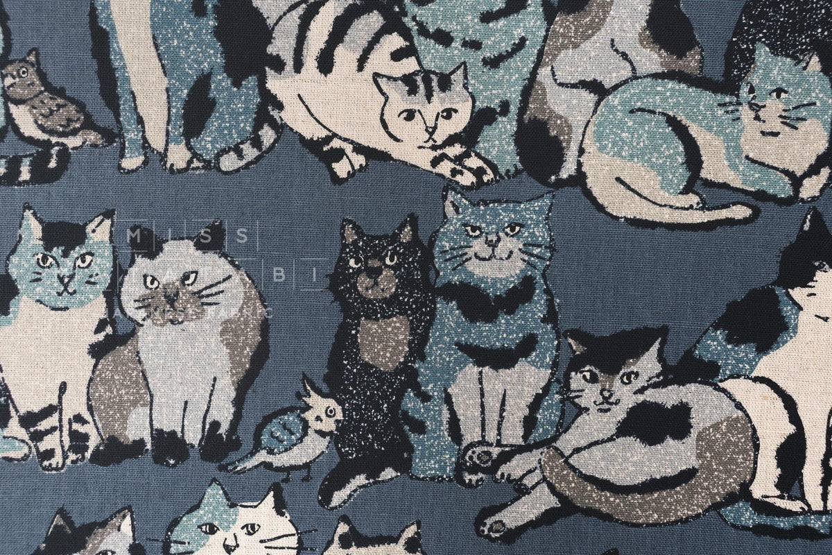 Japanese Fabric Cat Lineup - E - 50cm