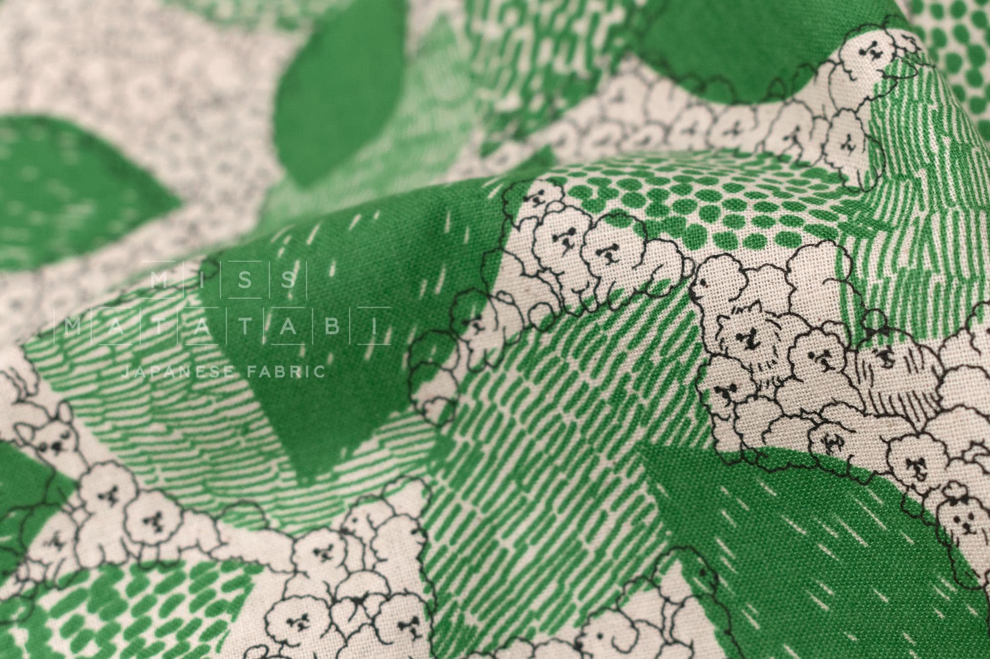 Japanese Fabric Bichon Frise - C - 50cm