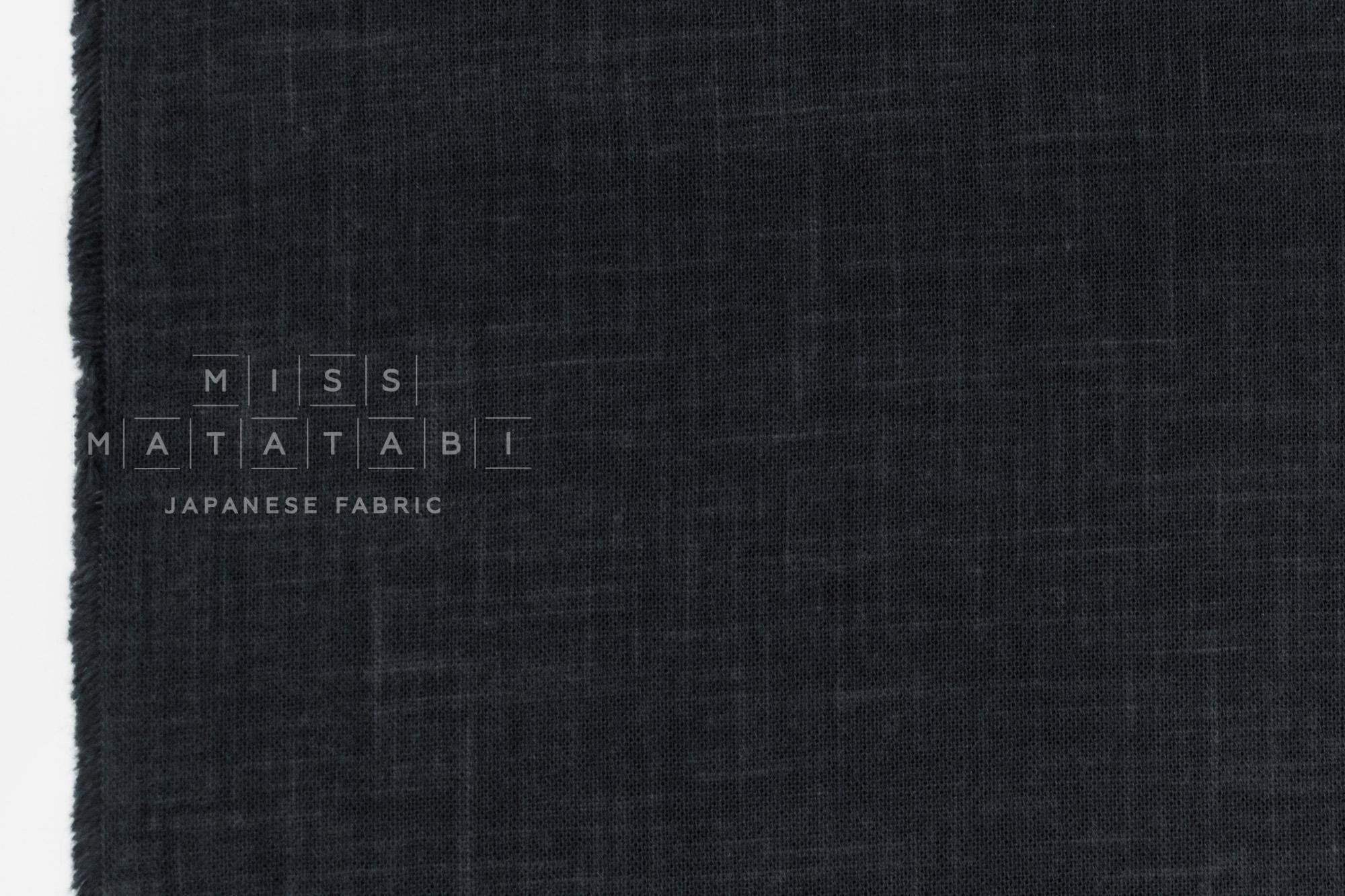 Shokunin Collection Hand-printed Japanese Fabric Solids - charcoal - 50cm