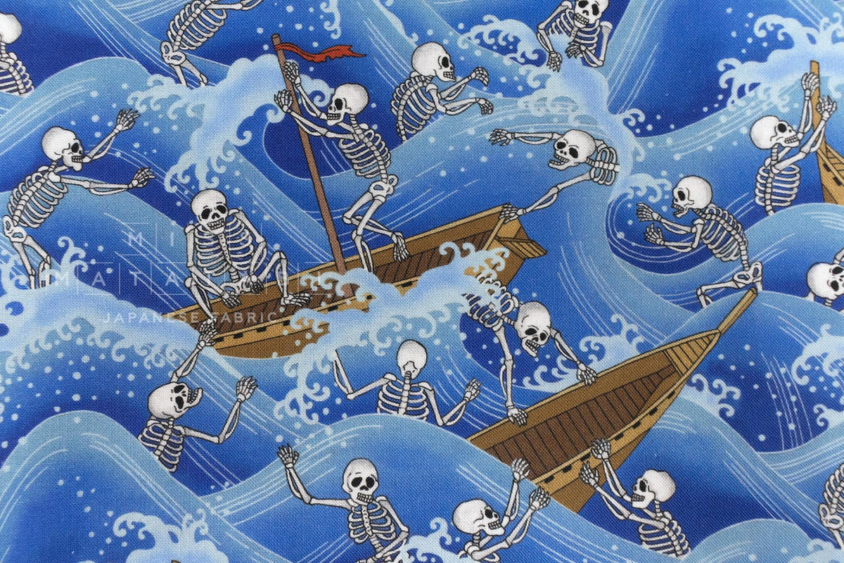 Japanese Fabric Skeletons at Sea - 50cm