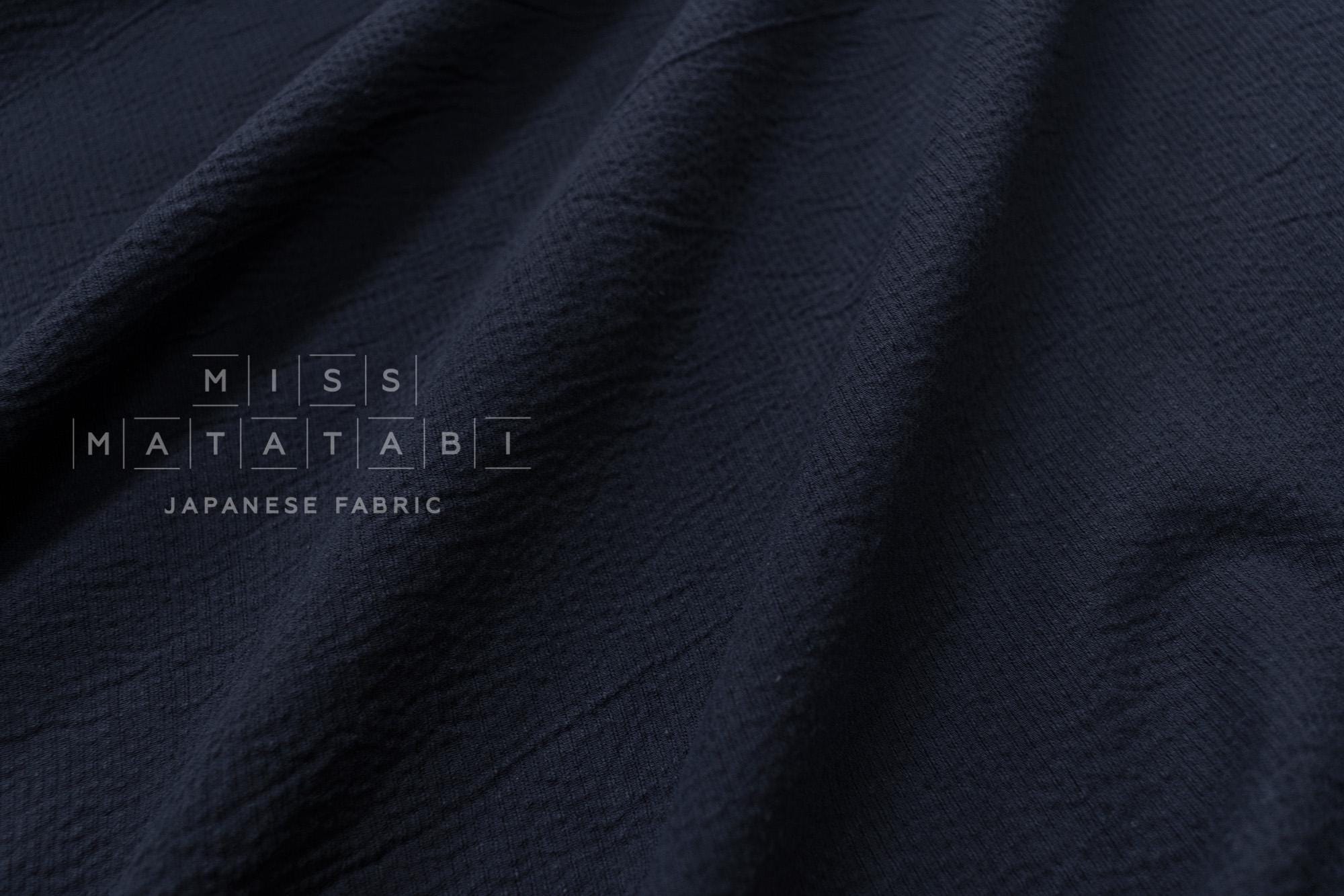 DEADSTOCK Japanese Fabric Shokunin Collection Azumadaki 101 - navy blue - 50cm