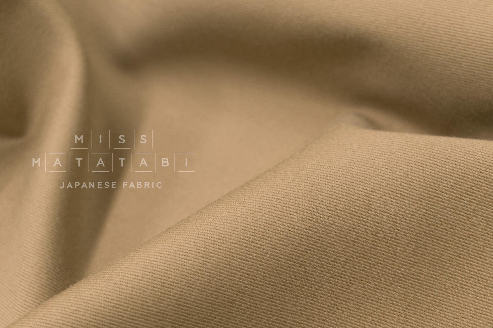 DEADSTOCK Japanese Fabric Rayon Blend Twill - khaki - 50cm
