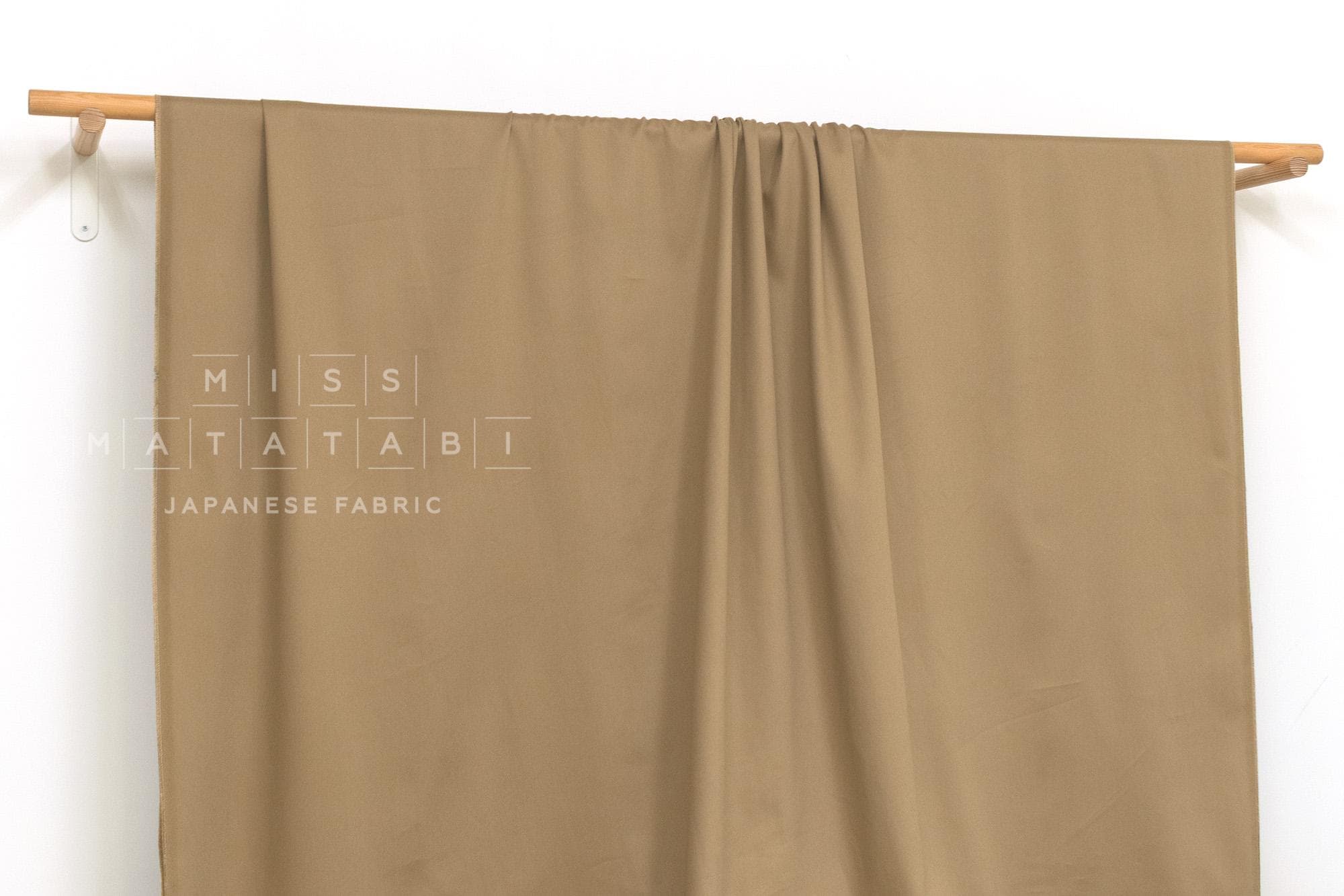 DEADSTOCK Japanese Fabric Rayon Blend Twill - khaki - 50cm