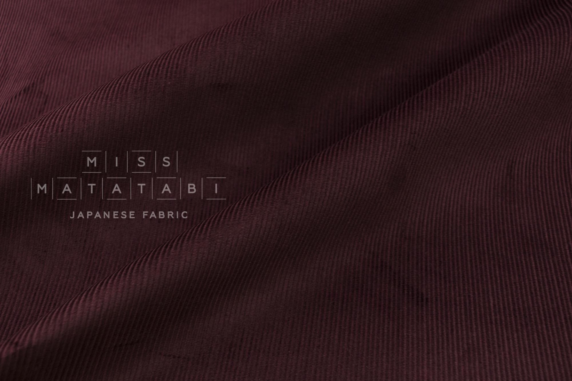 DEADSTOCK Japanese Fabric Corduroy - wine - 50cm